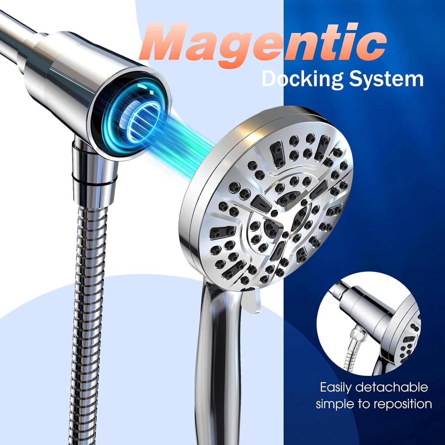 Cabezal de Ducha Filtrada Besititli 10 Modos Alta Presión Cromo