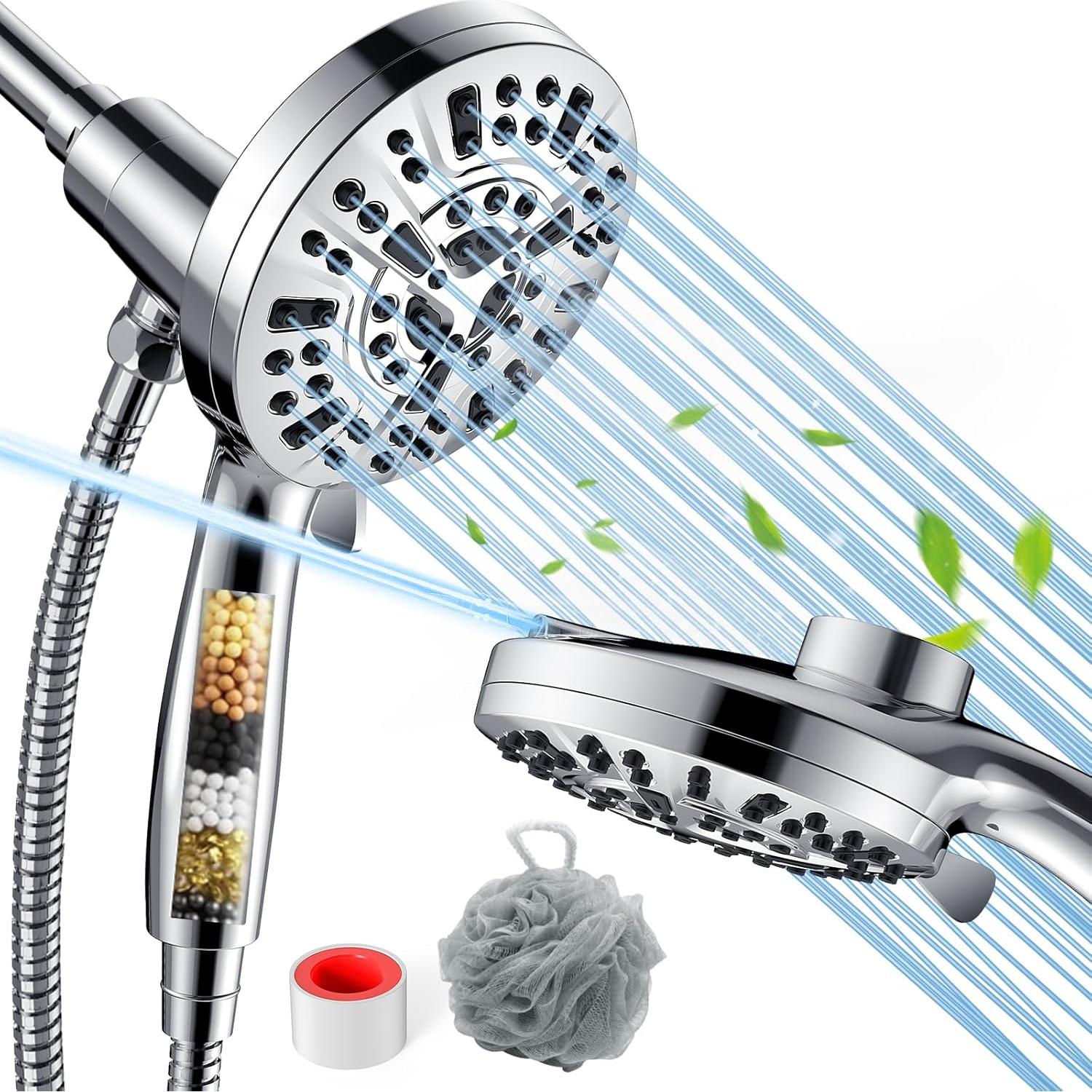 Cabezal de Ducha Filtrada Besititli 10 Modos Alta Presión Cromo