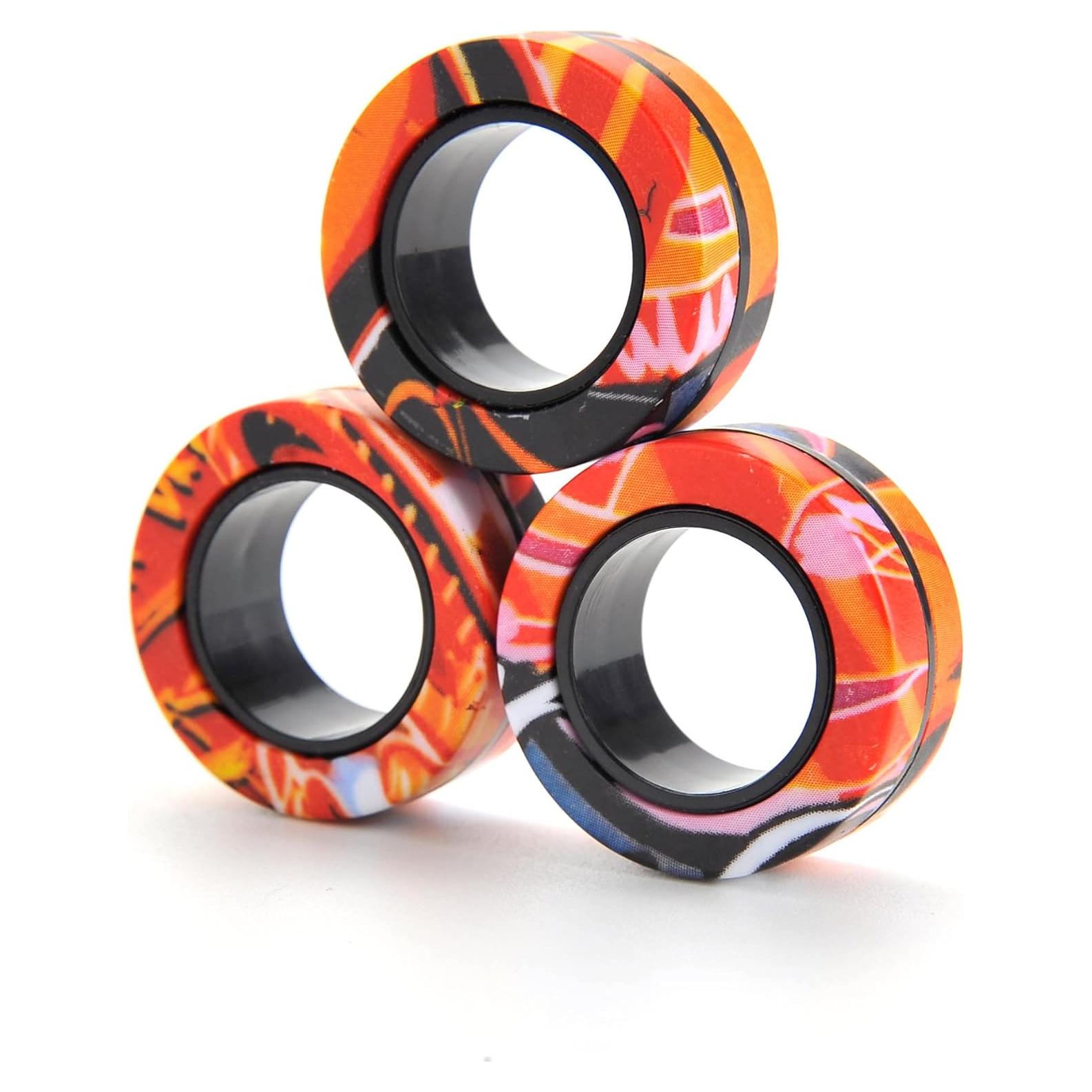 PowerTRC Juego de 3 Anillos Magnéticos Antiestrés para Adultos y Niños