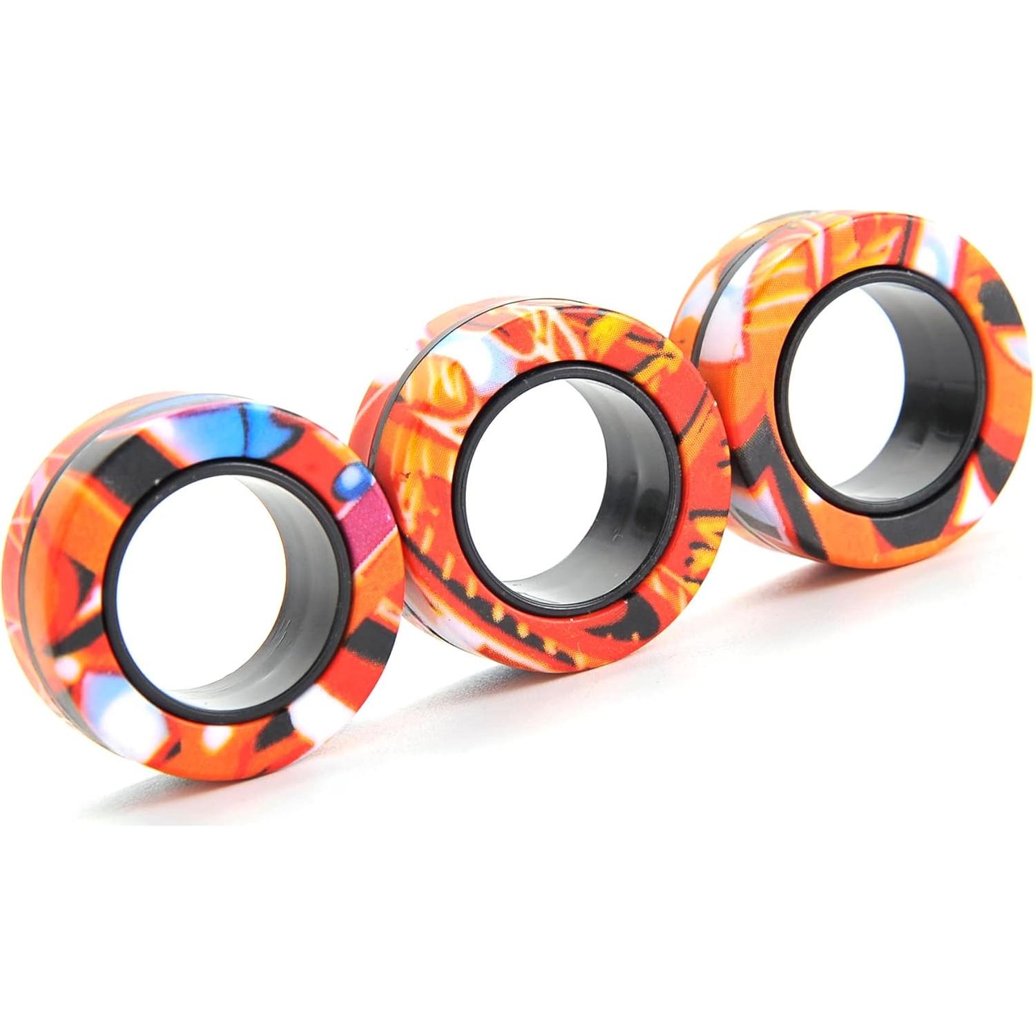 PowerTRC Juego de 3 Anillos Magnéticos Antiestrés para Adultos y Niños