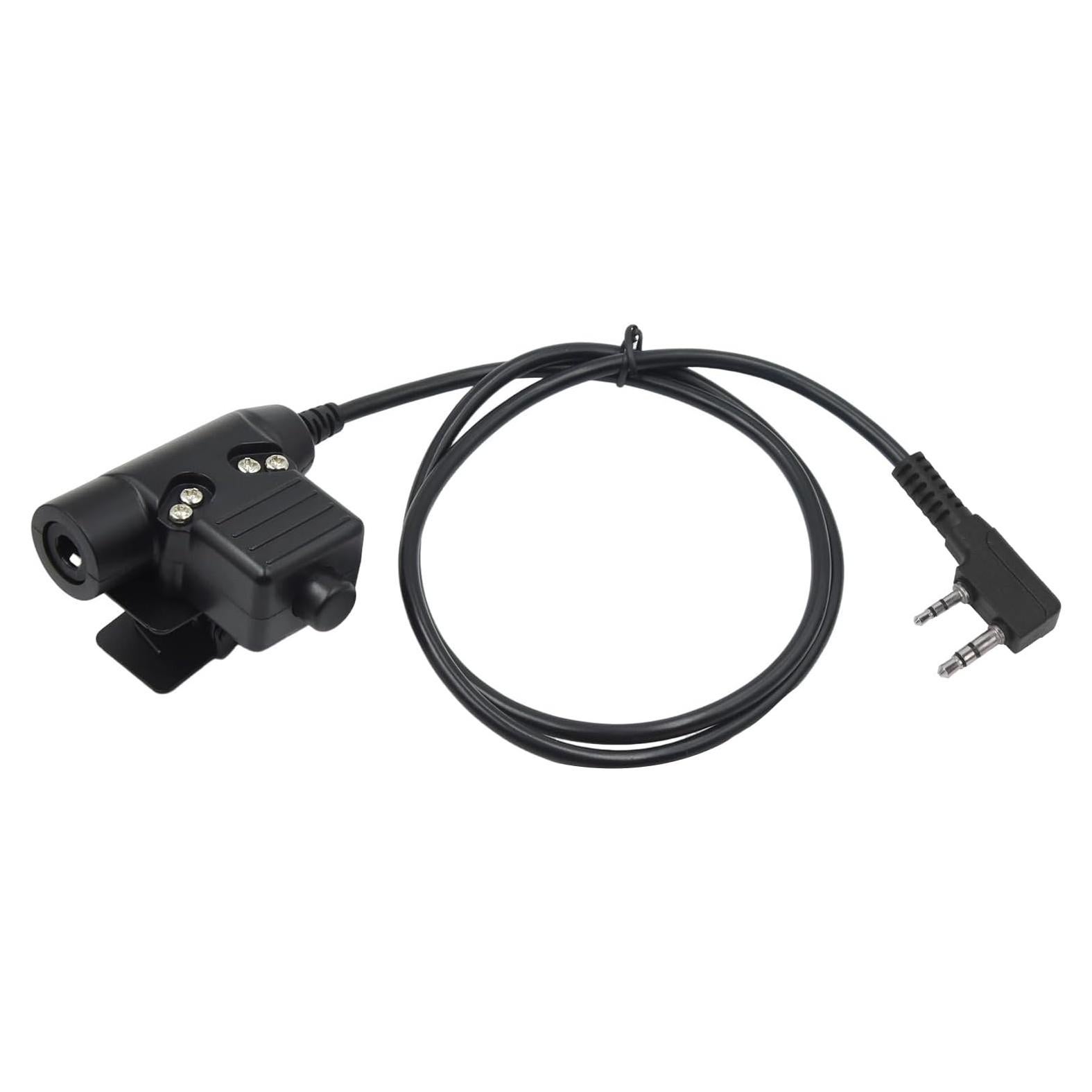 Adaptador PTT U94 2 Pines JUYODE para Auriculares Tácticos