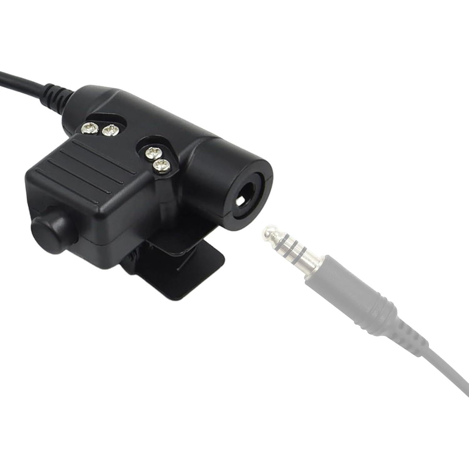 Adaptador PTT U94 2 Pines JUYODE para Auriculares Tácticos