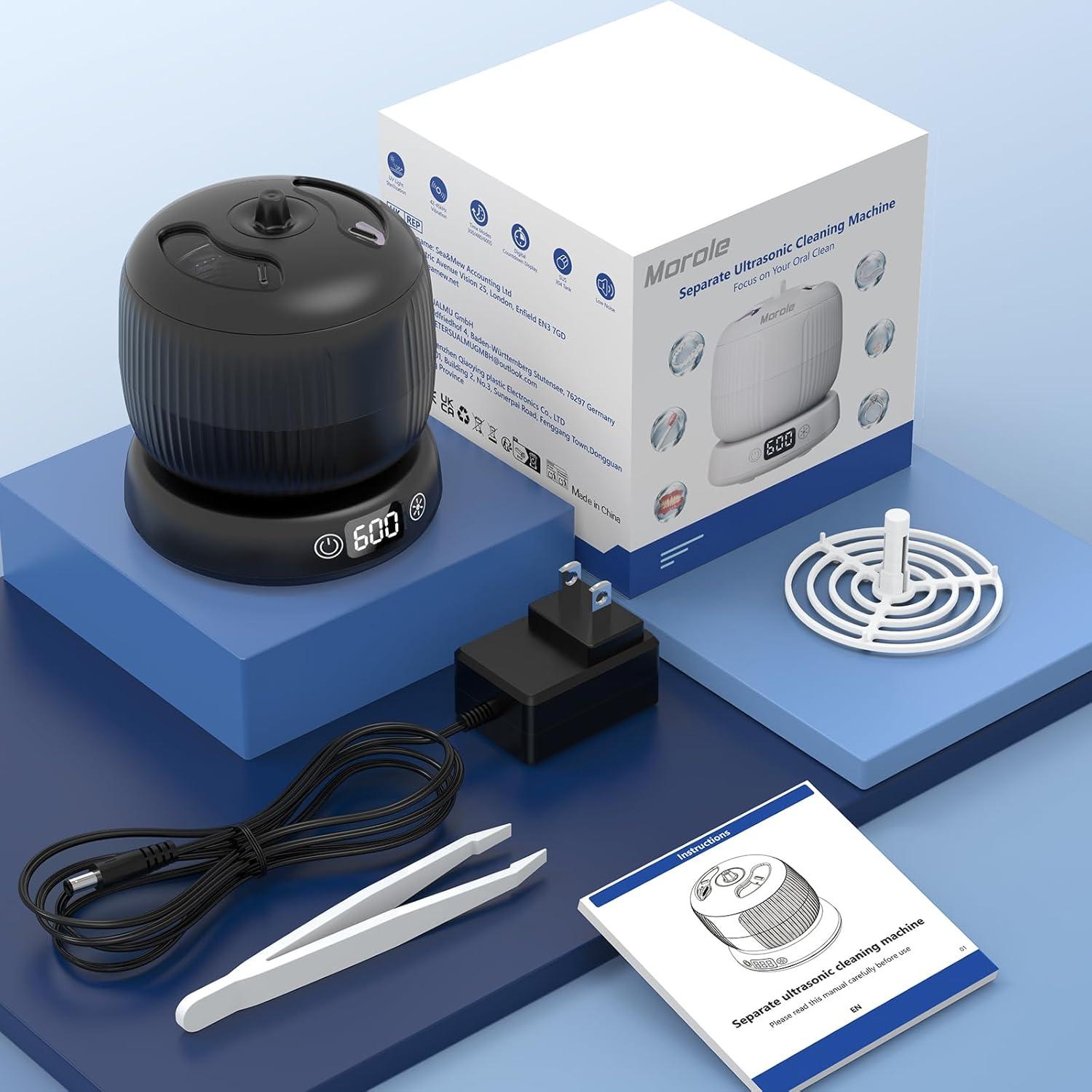 Limpiadora Ultrasónica de Retenedores Morole 4 Modos Negro