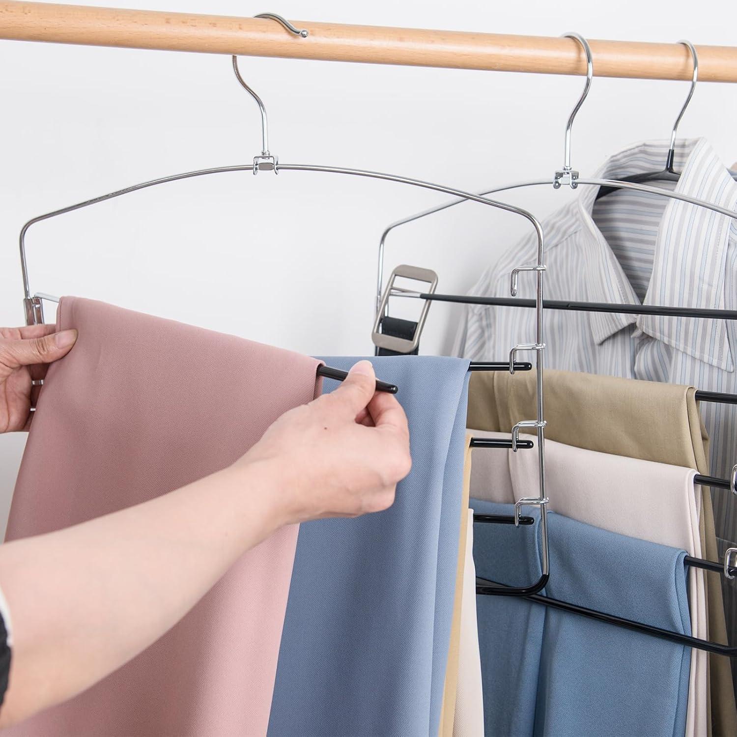 Perchas de Metal Antideslizantes Nature Smile, 3 Piezas, 5 Brazos