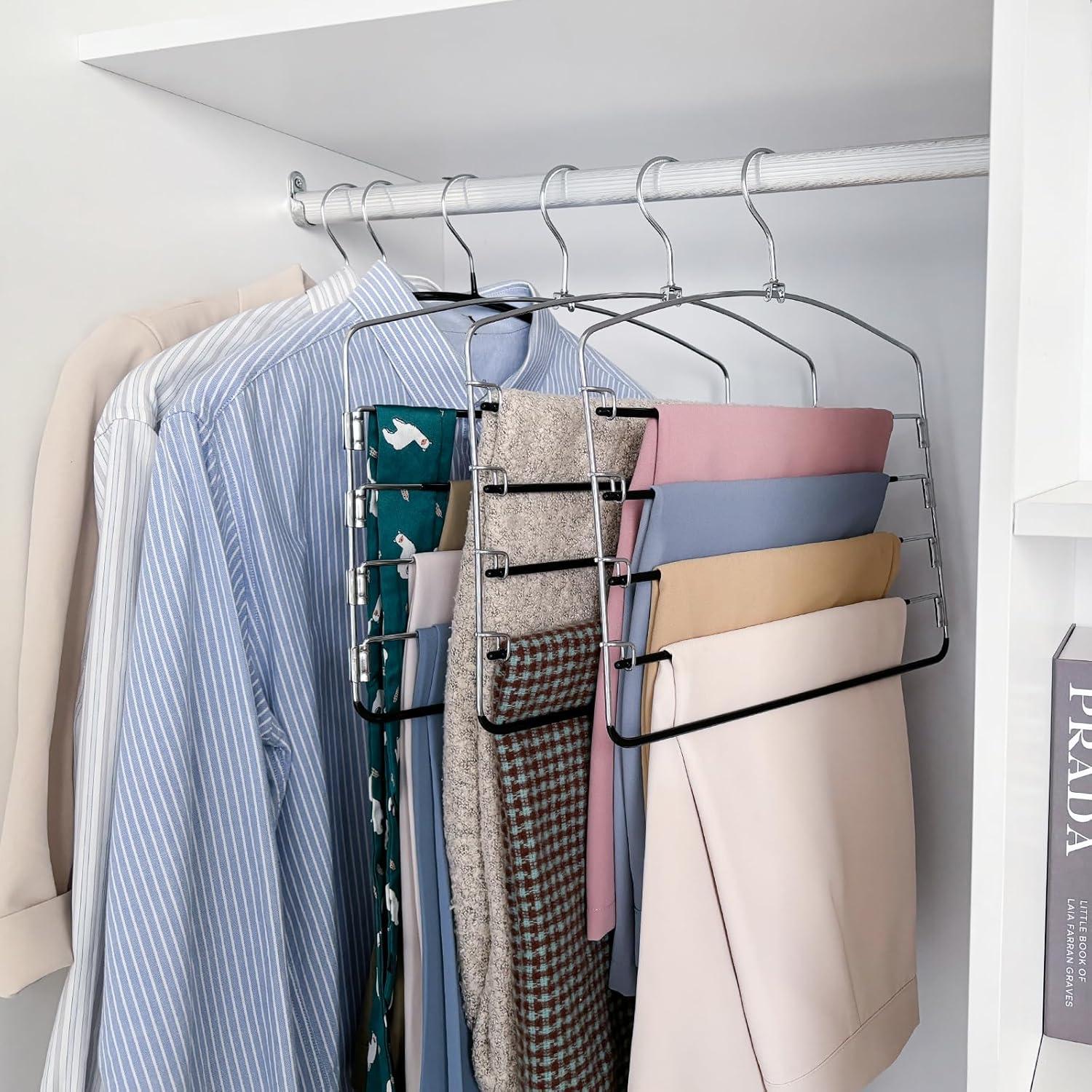 Perchas de Metal Antideslizantes Nature Smile, 3 Piezas, 5 Brazos