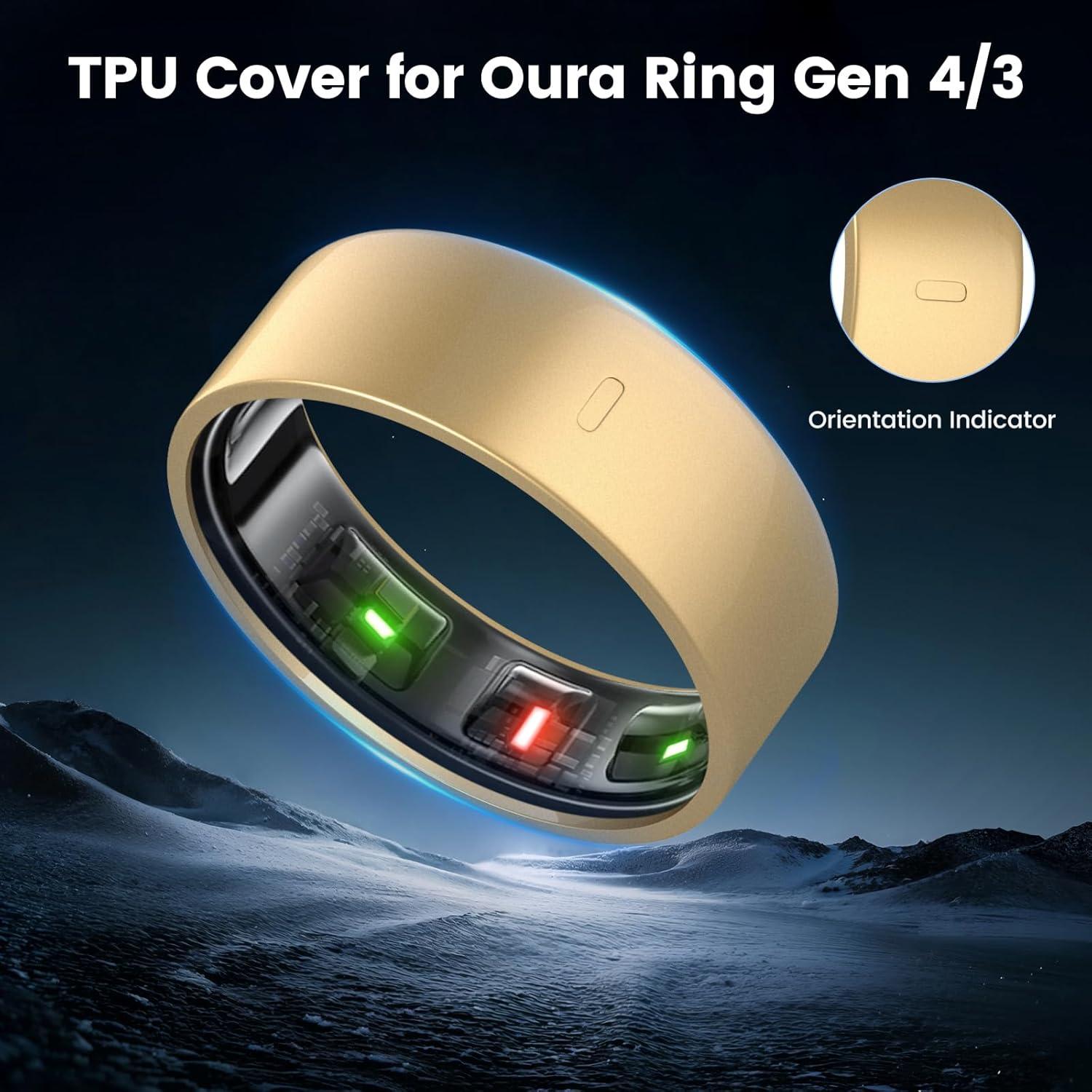 Cubiertas de Anillo Oura Ring Gen 4/3 - 5 Pack TPU Negro