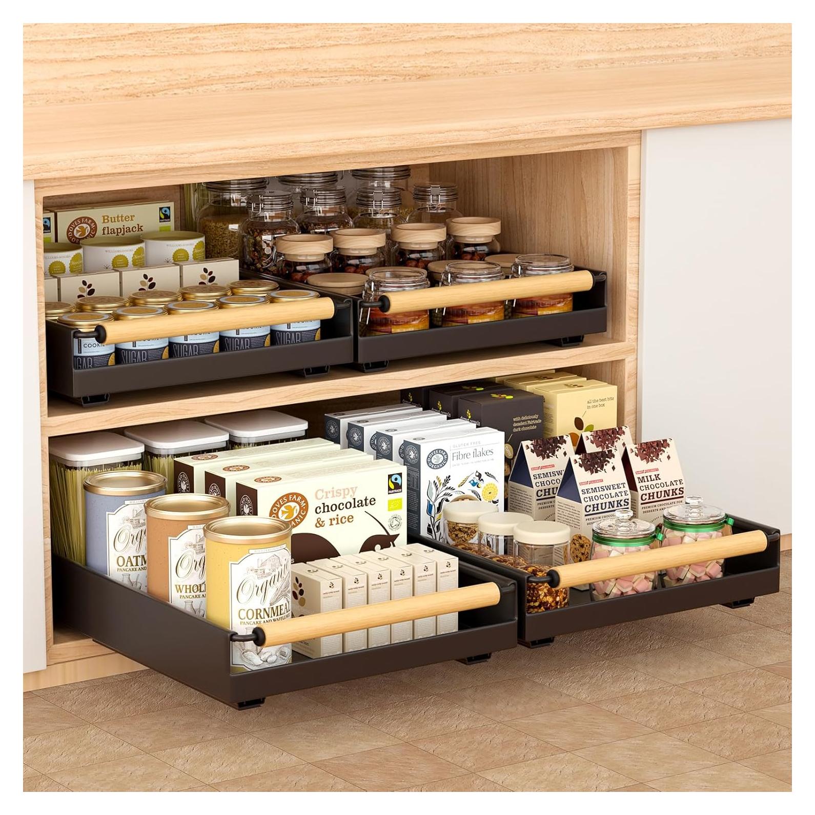 Organizador Extraíble Hocookeper Negro 40.64x30.48 cm para Cocina