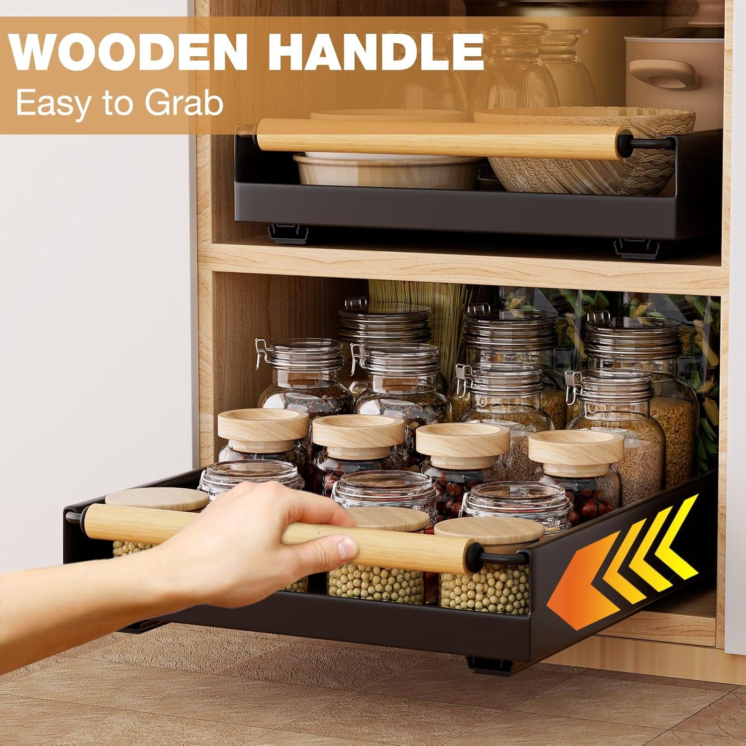 Organizador Extraíble Hocookeper Negro 40.64x30.48 cm para Cocina