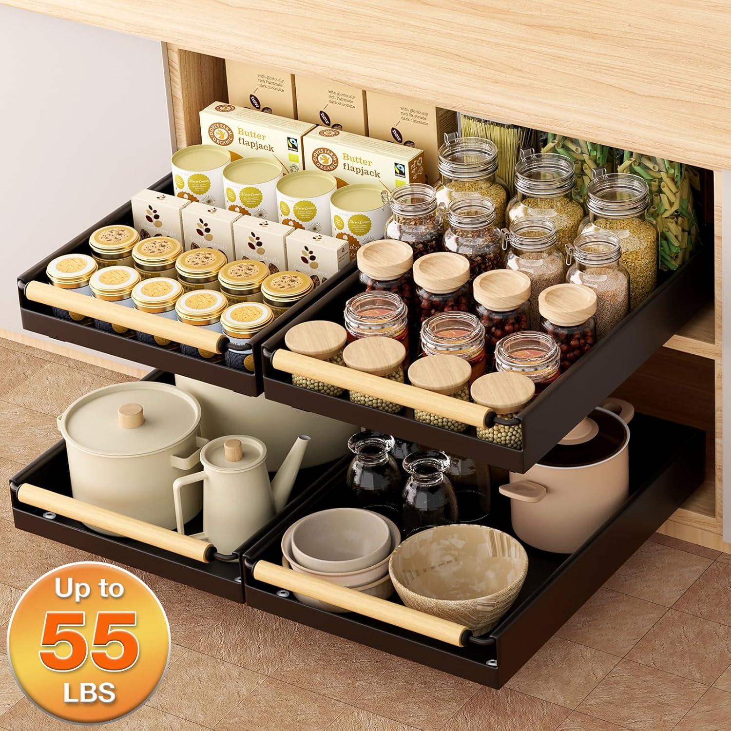 Organizador Extraíble Hocookeper Negro 40.64x30.48 cm para Cocina