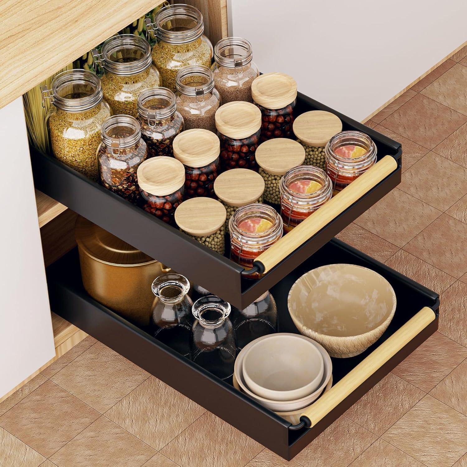 Organizador Extraíble Hocookeper Negro 40.64x30.48 cm para Cocina