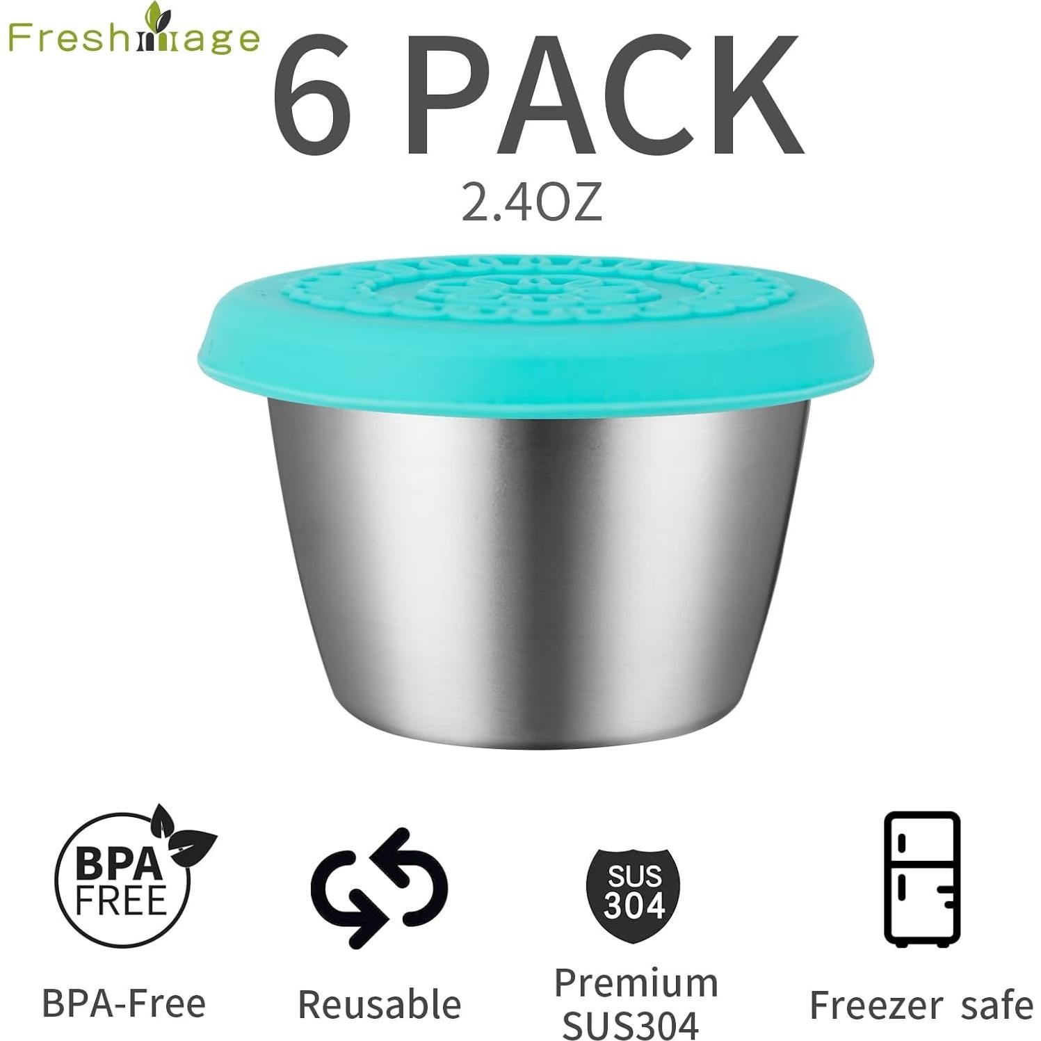 Contenedor de Aderezo Freshmage 6 Pack 70ml Acero Inoxidable