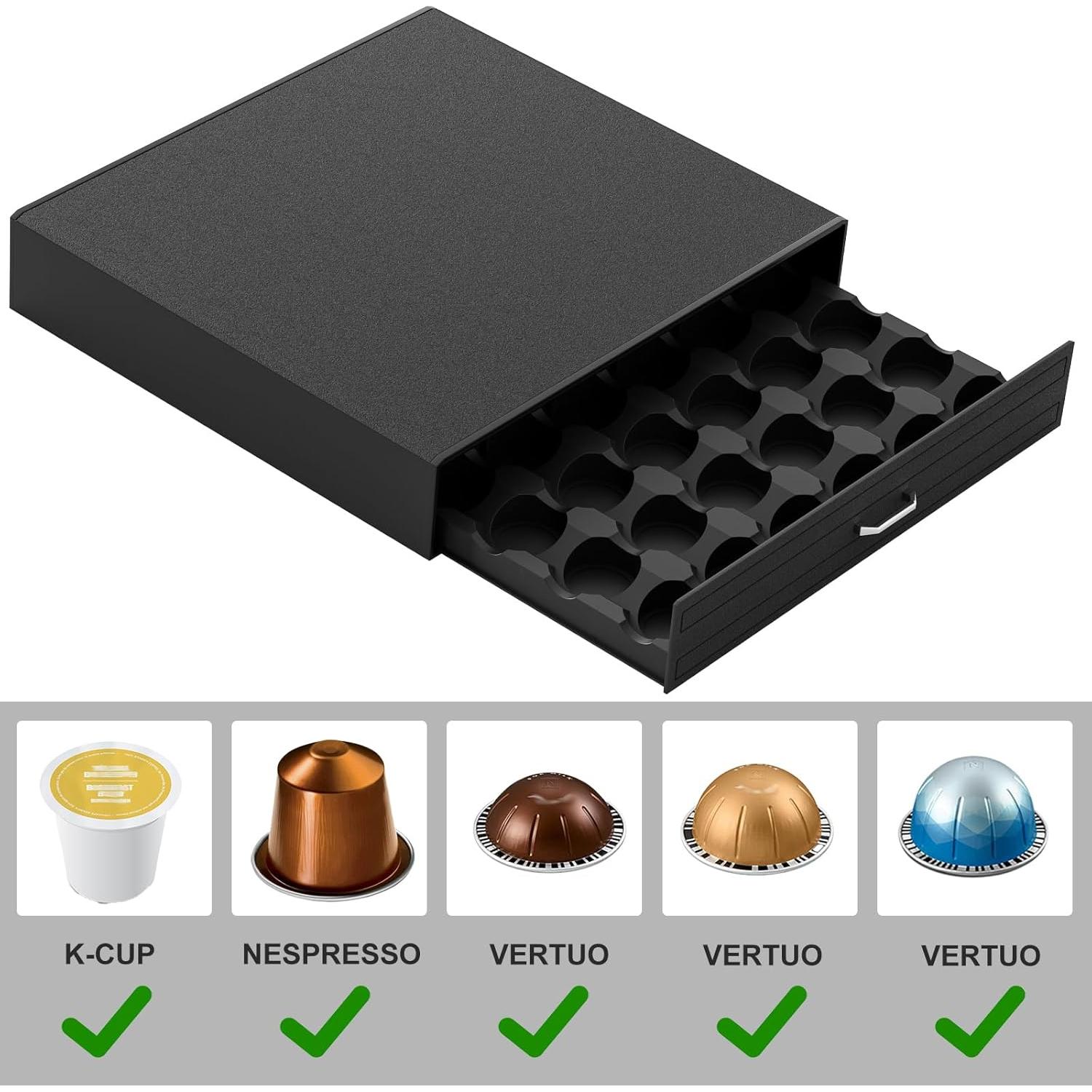 Soporte para Cápsulas de Café SZQINJI Negro 30 Cápsulas