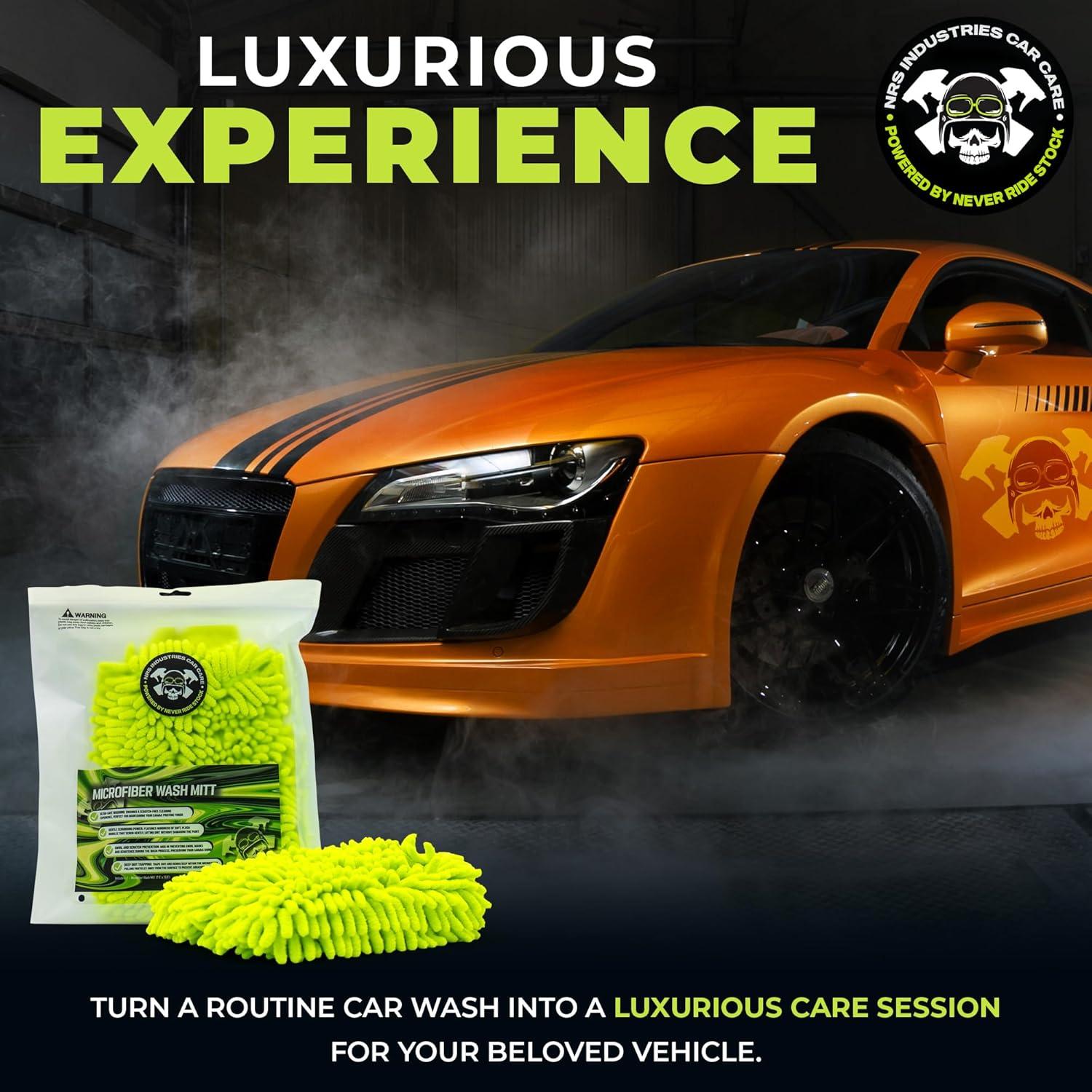 Guante de Lavado de Auto Microfibra NRS Industries Verde