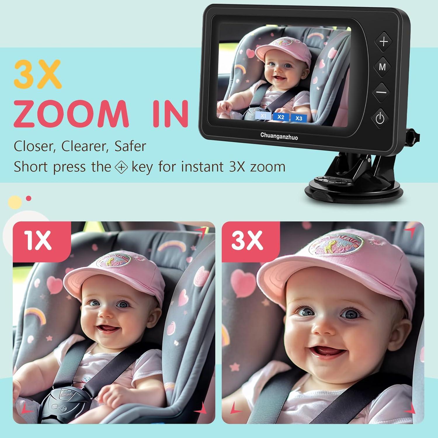 Cámara para Bebé S100P con Visión Nocturna HD 1080P 5"