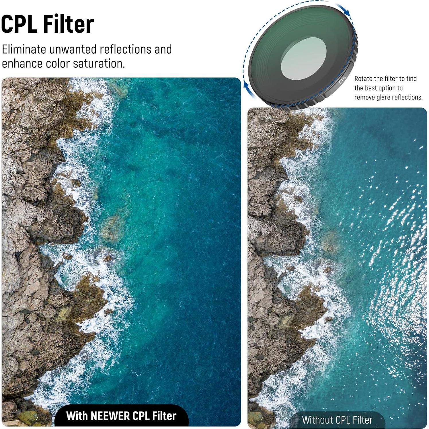 Kit de Filtros ND y CPL NEEWER para DJI Osmo Action 3