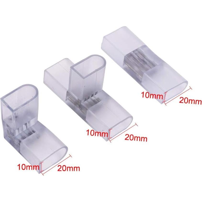 Conectores de Junta LED XUNATA 5 Piezas Tipo L 4 Pines 12mm