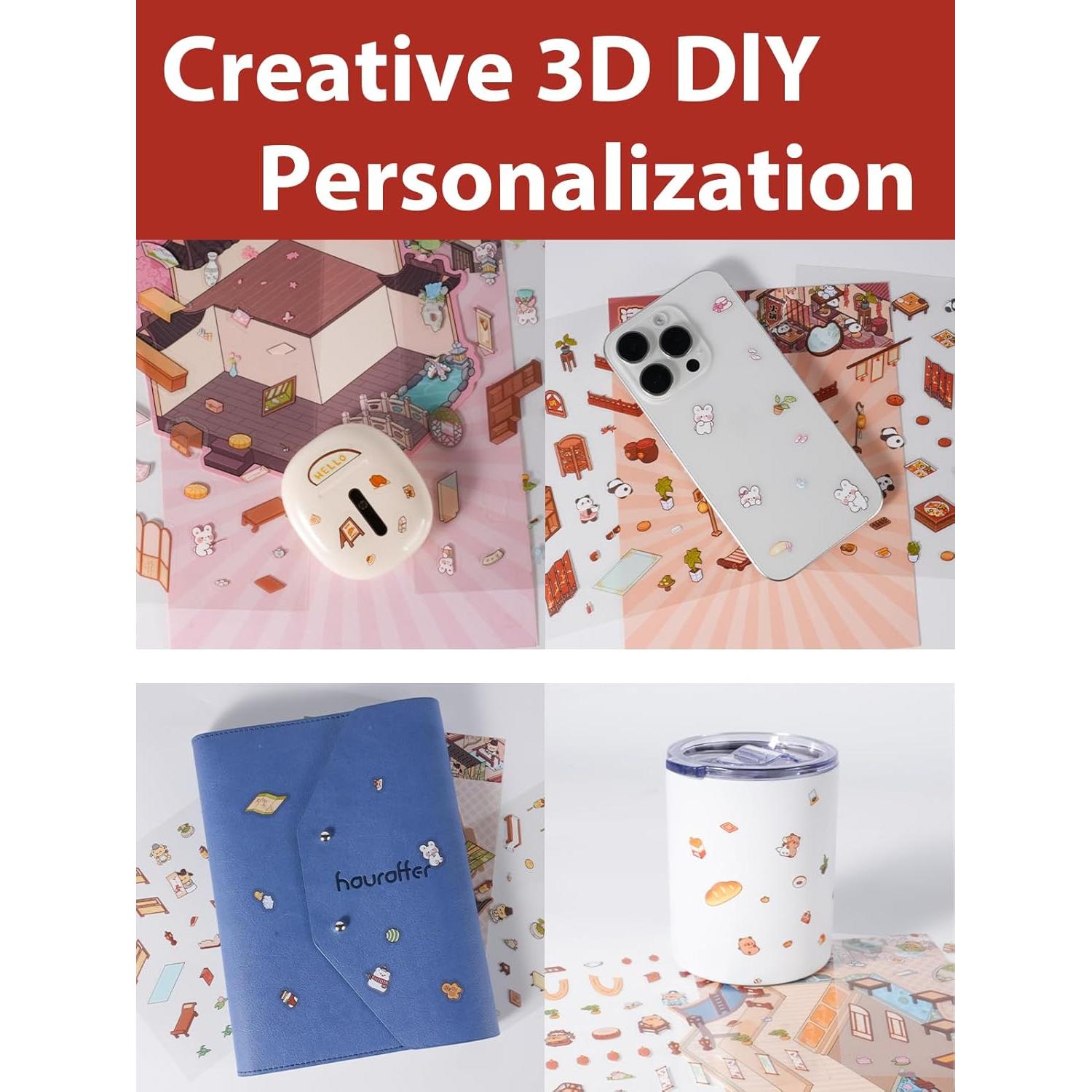 Pegatinas 3D DIY Zuplo para Adultos y Niños - 4 Escenas Temáticas