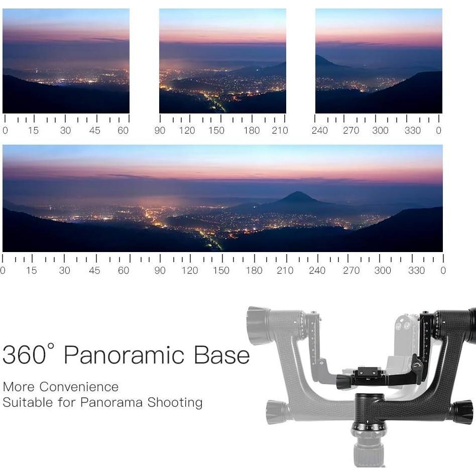 Cabezal de Cardán SIRUI PH-10 de Fibra de Carbono 15kg