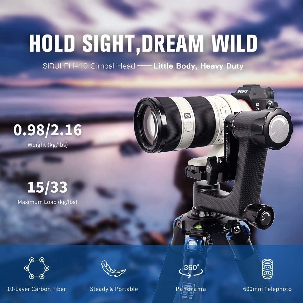 Cabezal de Cardán SIRUI PH-10 de Fibra de Carbono 15kg