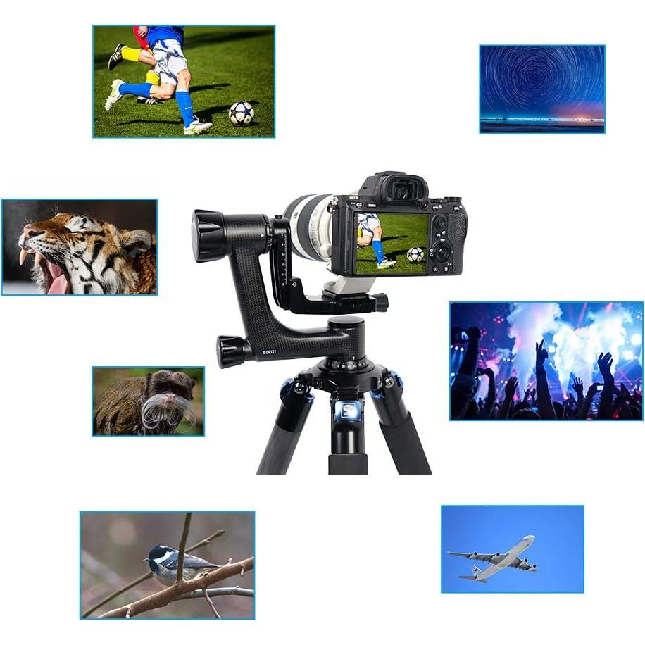 Cabezal de Cardán SIRUI PH-10 de Fibra de Carbono 15kg