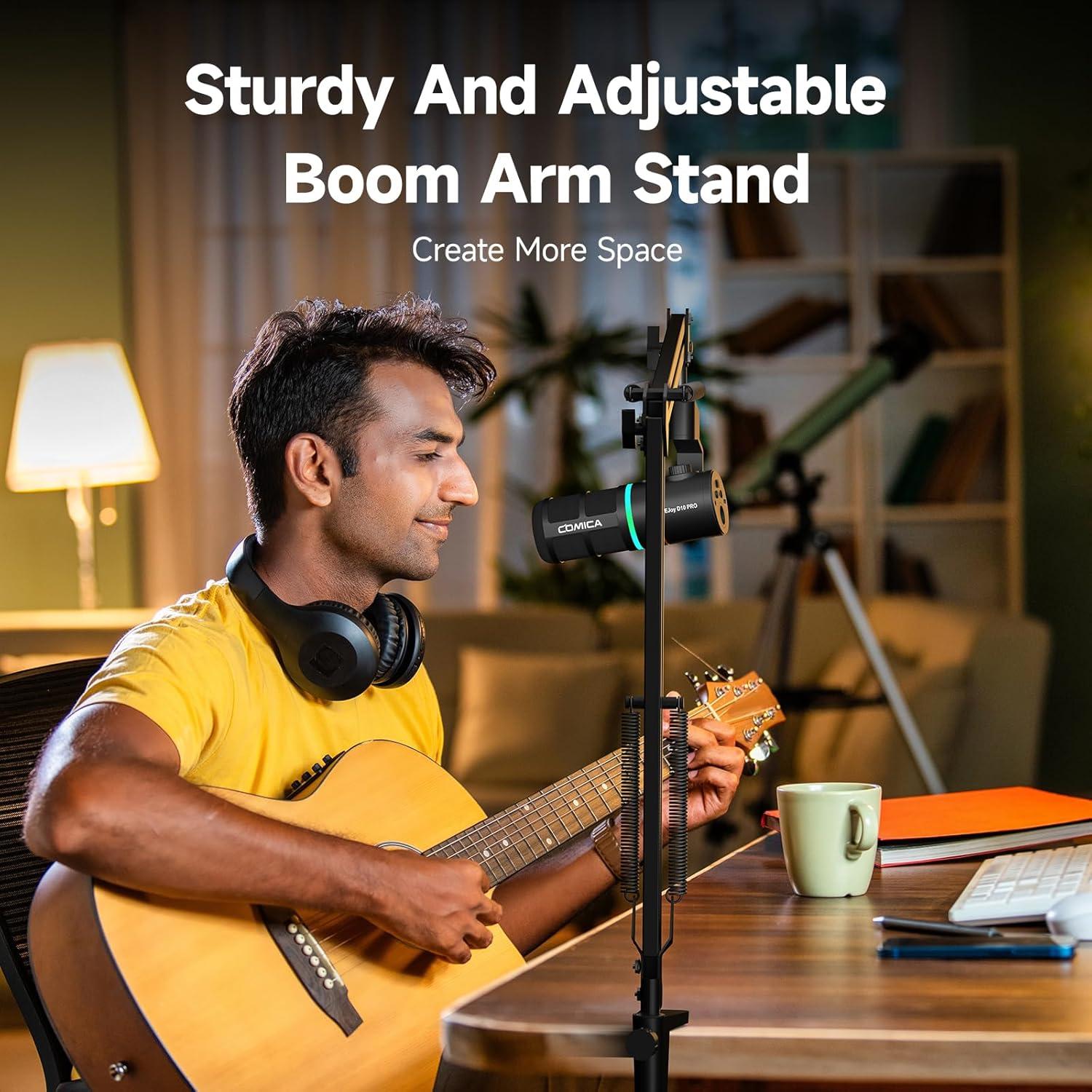 Micrófono Gaming Comica D10 Pro XLR/USB-C con Soporte