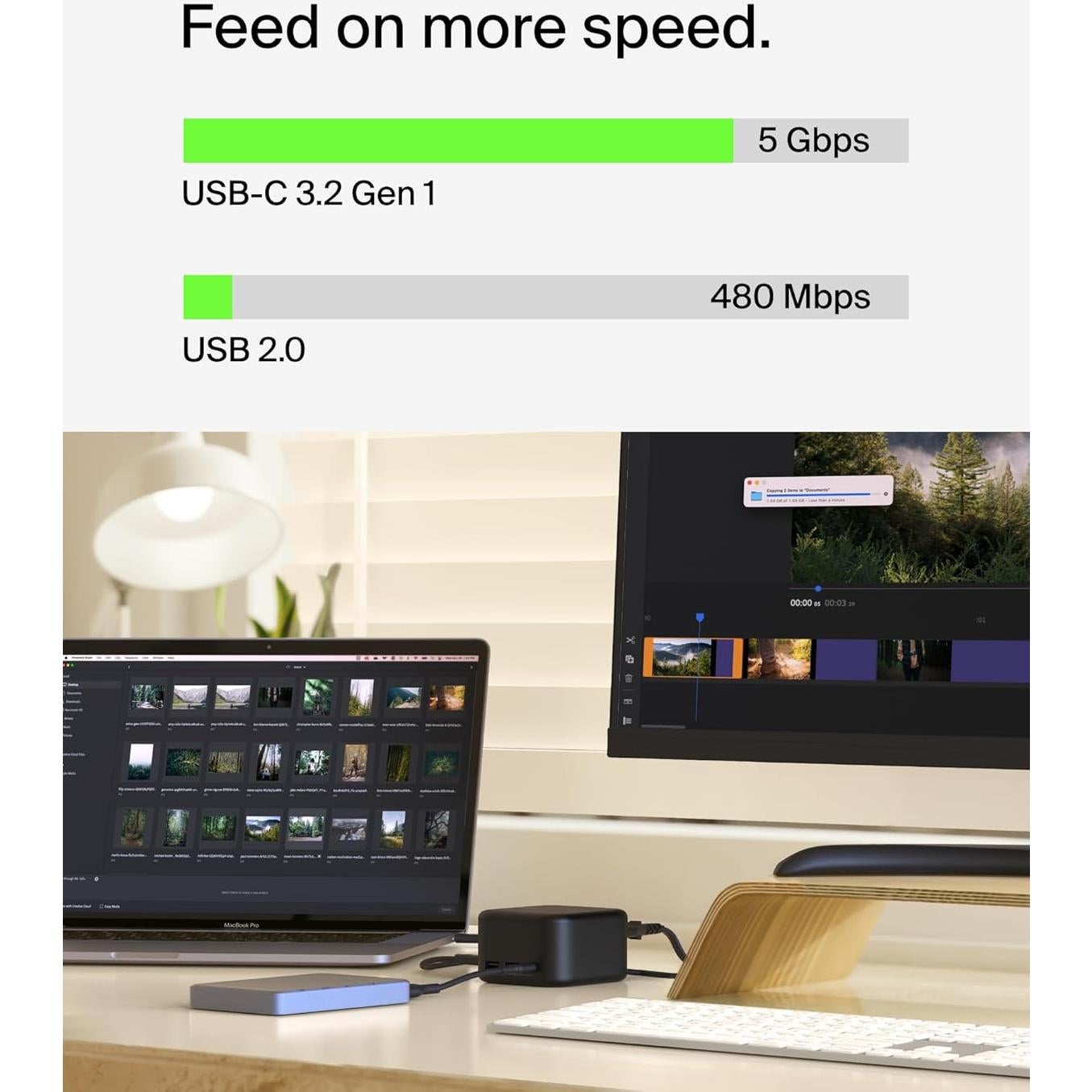 Dock Belkin USB-C 6-en-1 GaN 130W HDMI 4K y Ethernet