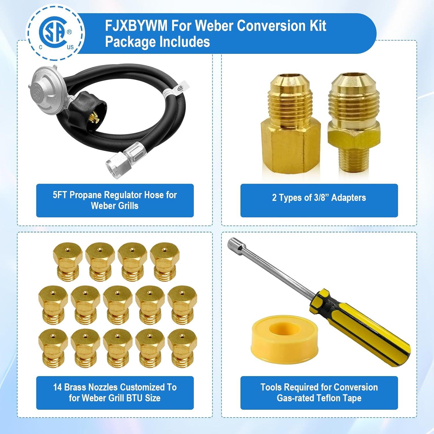 Kit de Conversión Gas Natural a Propano FJXBYWM para Weber