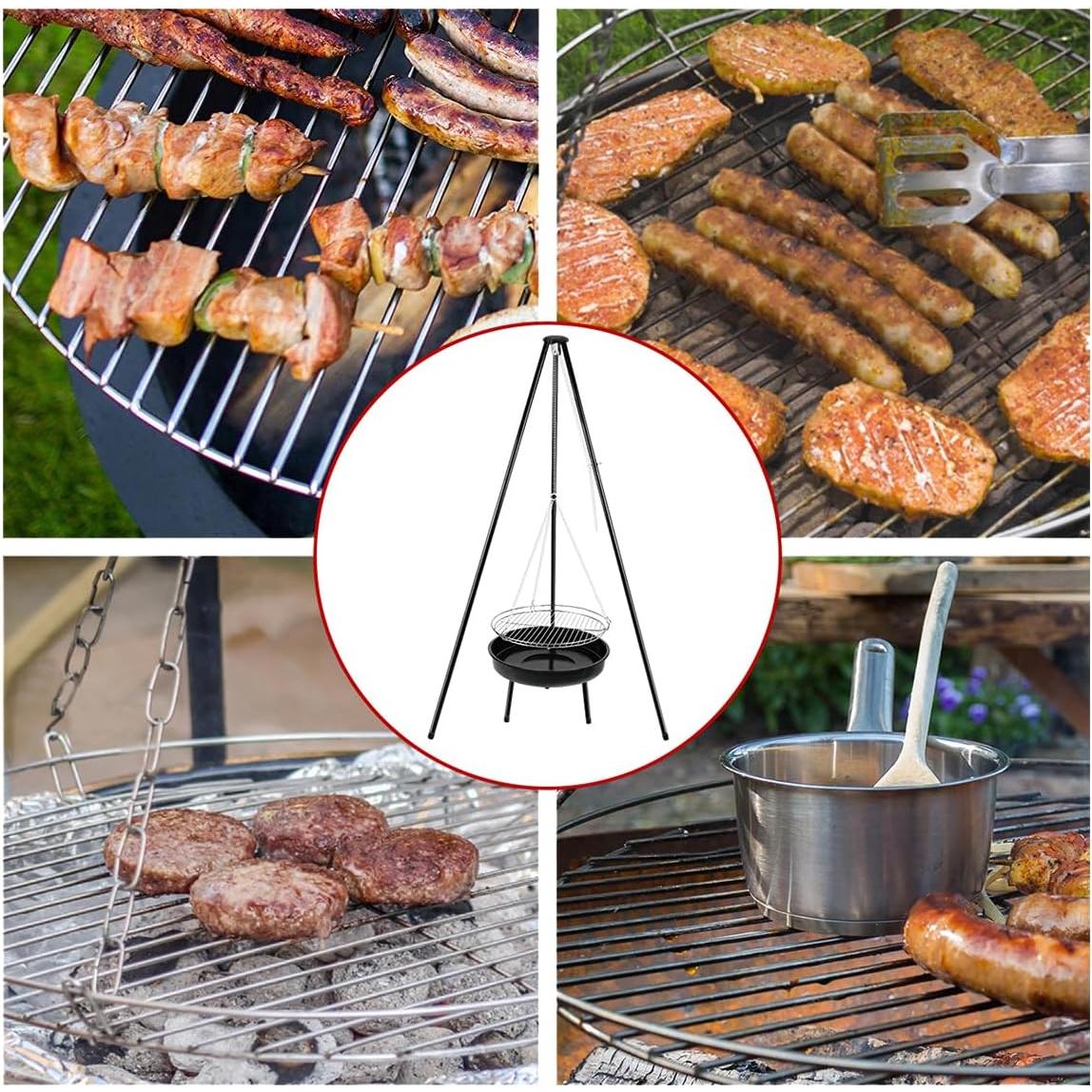 Parrilla de trípode ajustable gzcmxh para acampar - 2.99 kg