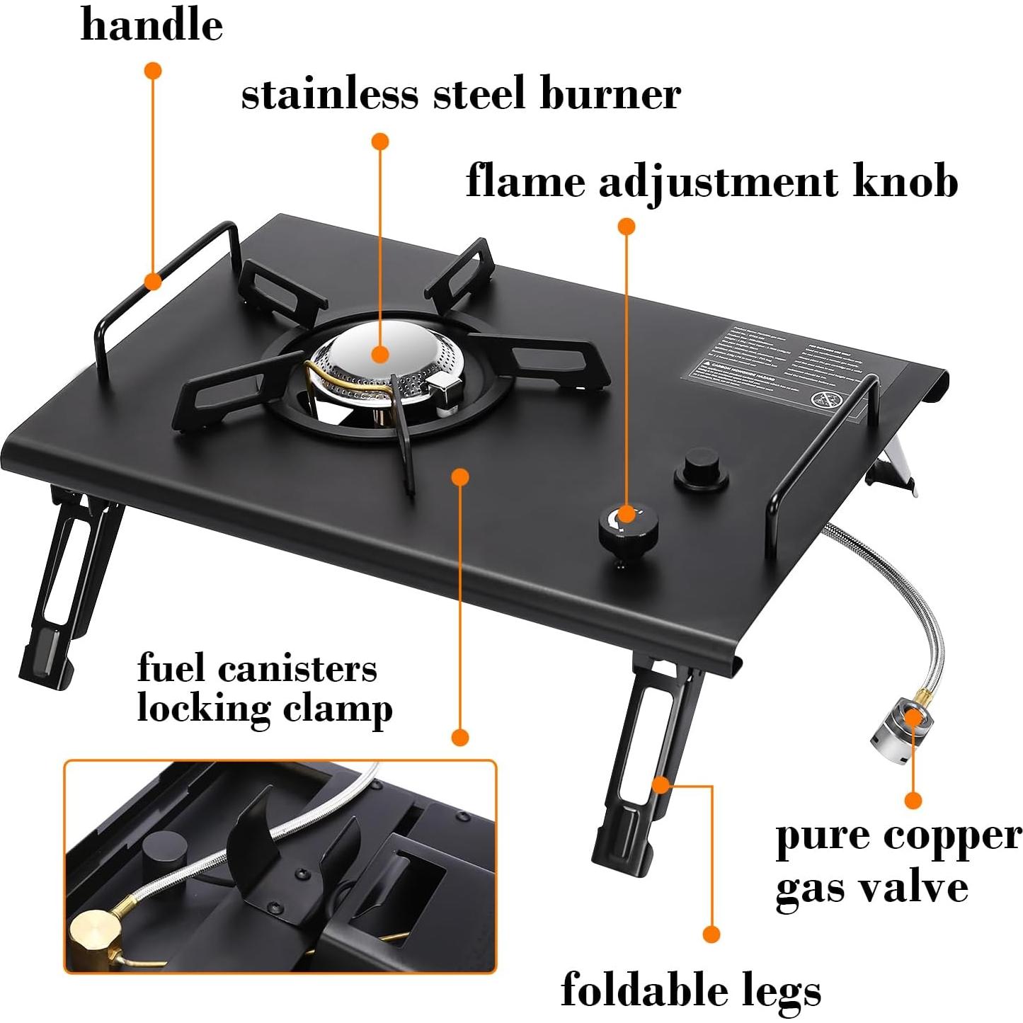 Estufa de Camping IGT Portátil 4000W con Bolsa de Transporte