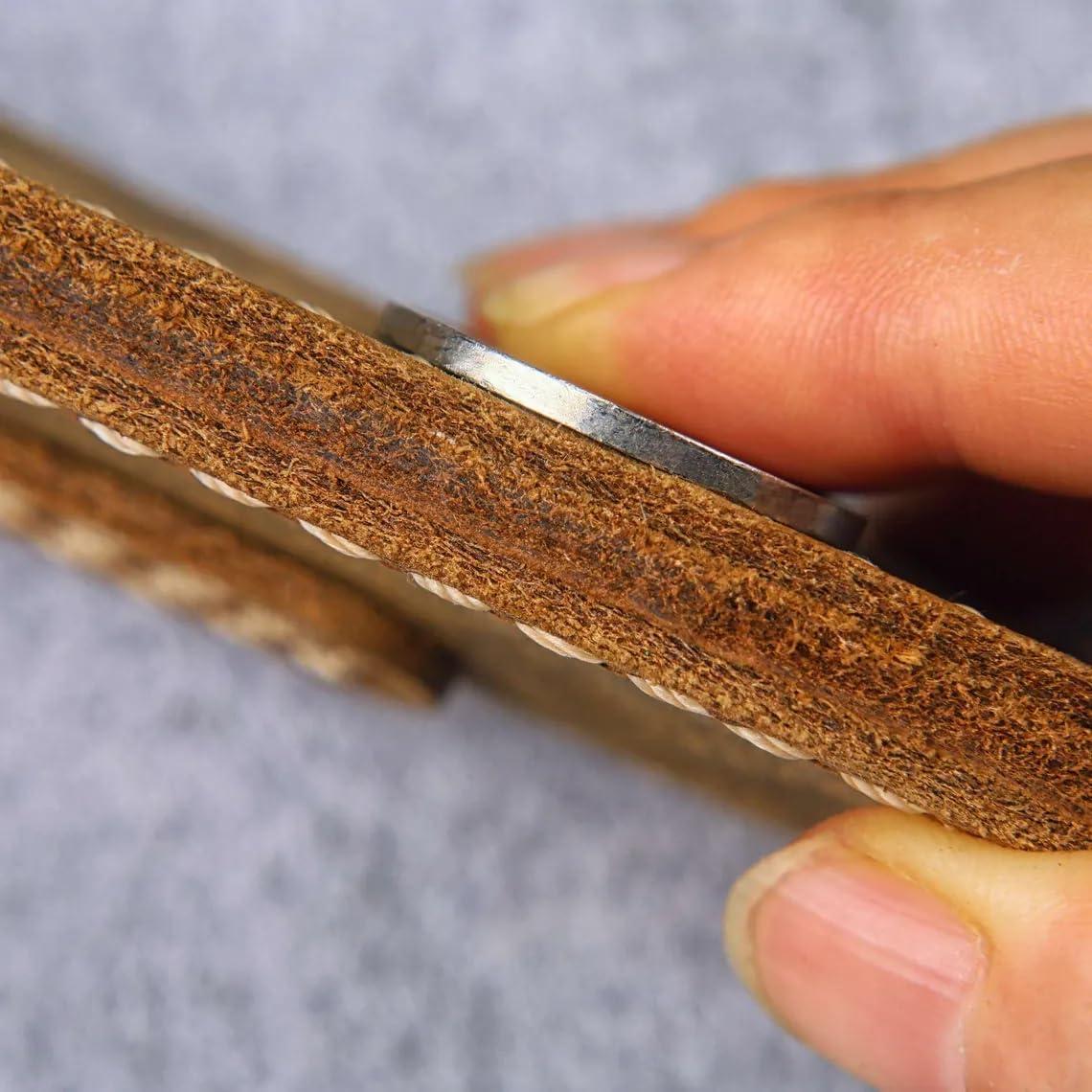 Funda de cuero ESEE 4 hecha a mano vertical resistente