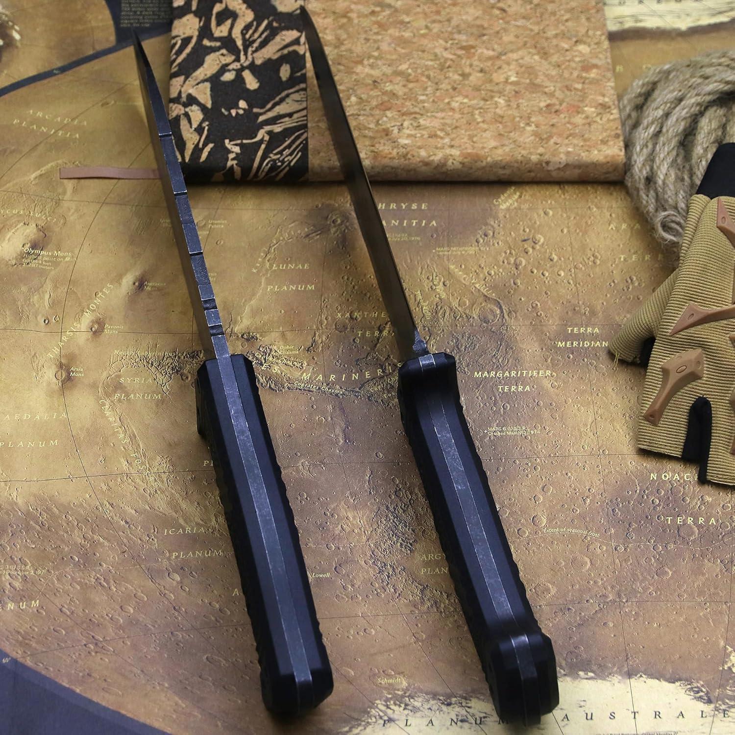 Cuchillo de Exterior WPKOPYA 37.6cm Acero Inoxidable 440C