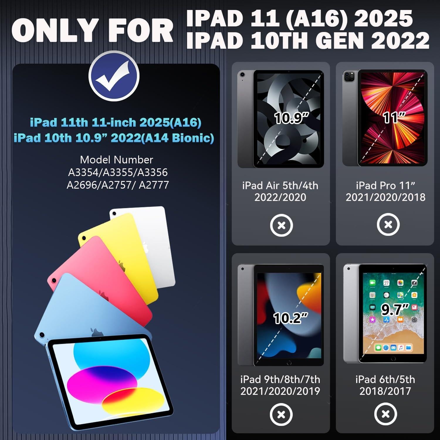 Funda Grifobes para iPad 11" A16 y 10.9" 10ª Gen Azul Marino