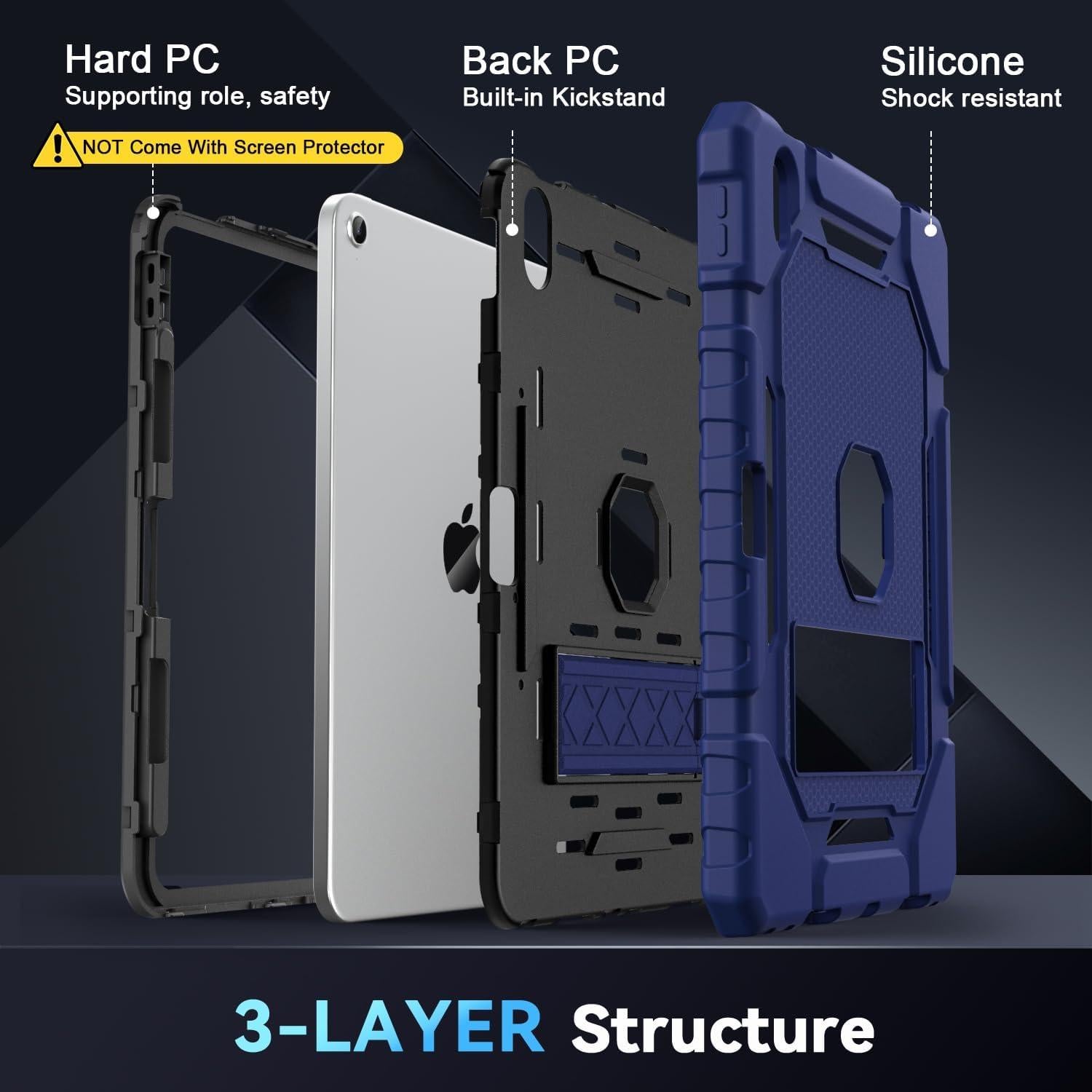 Funda Grifobes para iPad 11" A16 y 10.9" 10ª Gen Azul Marino