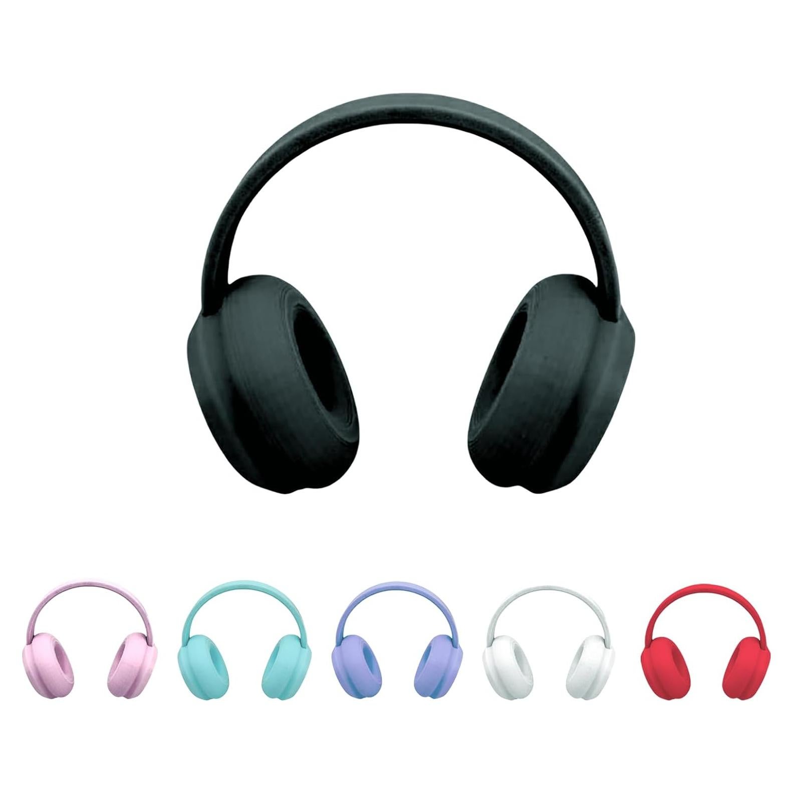 Auriculares Impresos en 3D Labubu para Muñecas 10-17 cm Negros