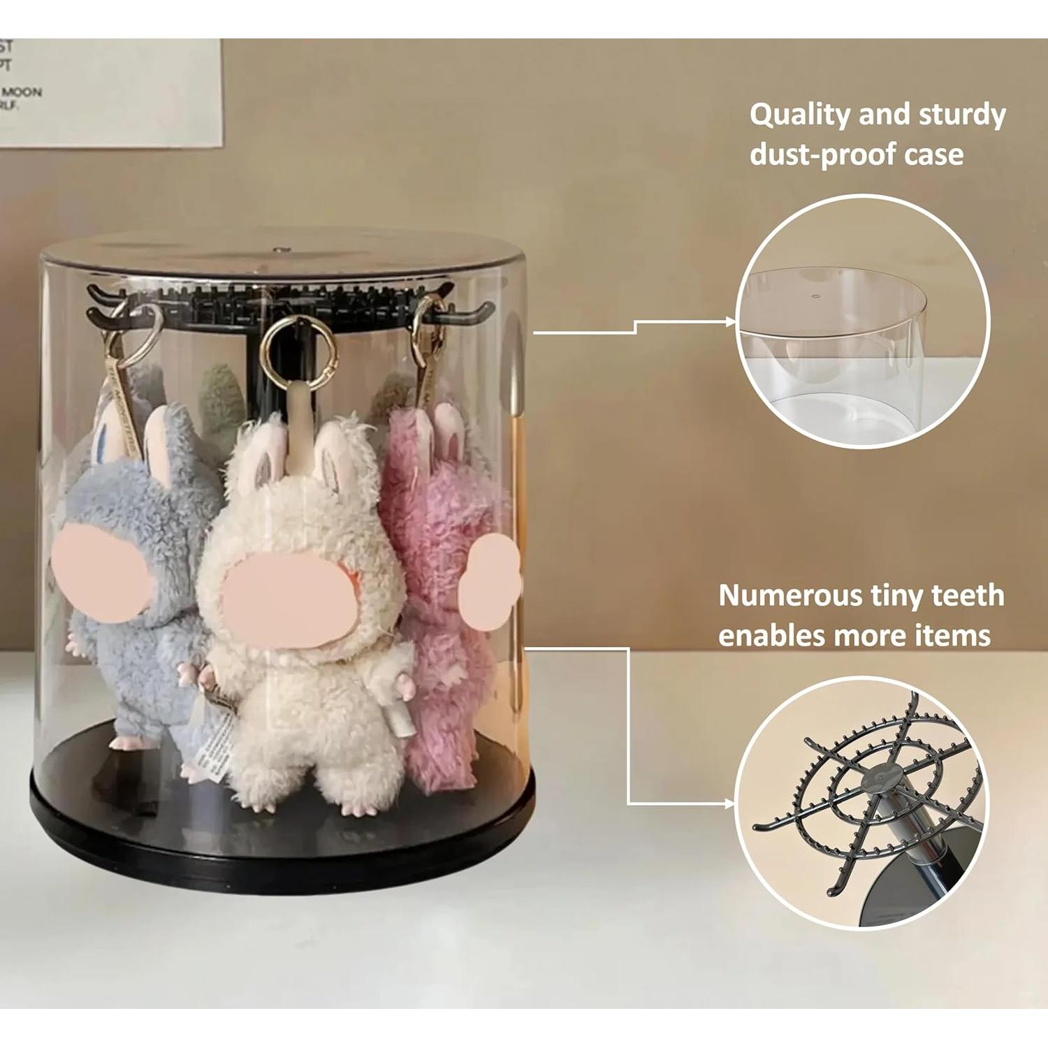 Caja de Exhibición Rotativa Transparente Genérico 25.7cm Negro