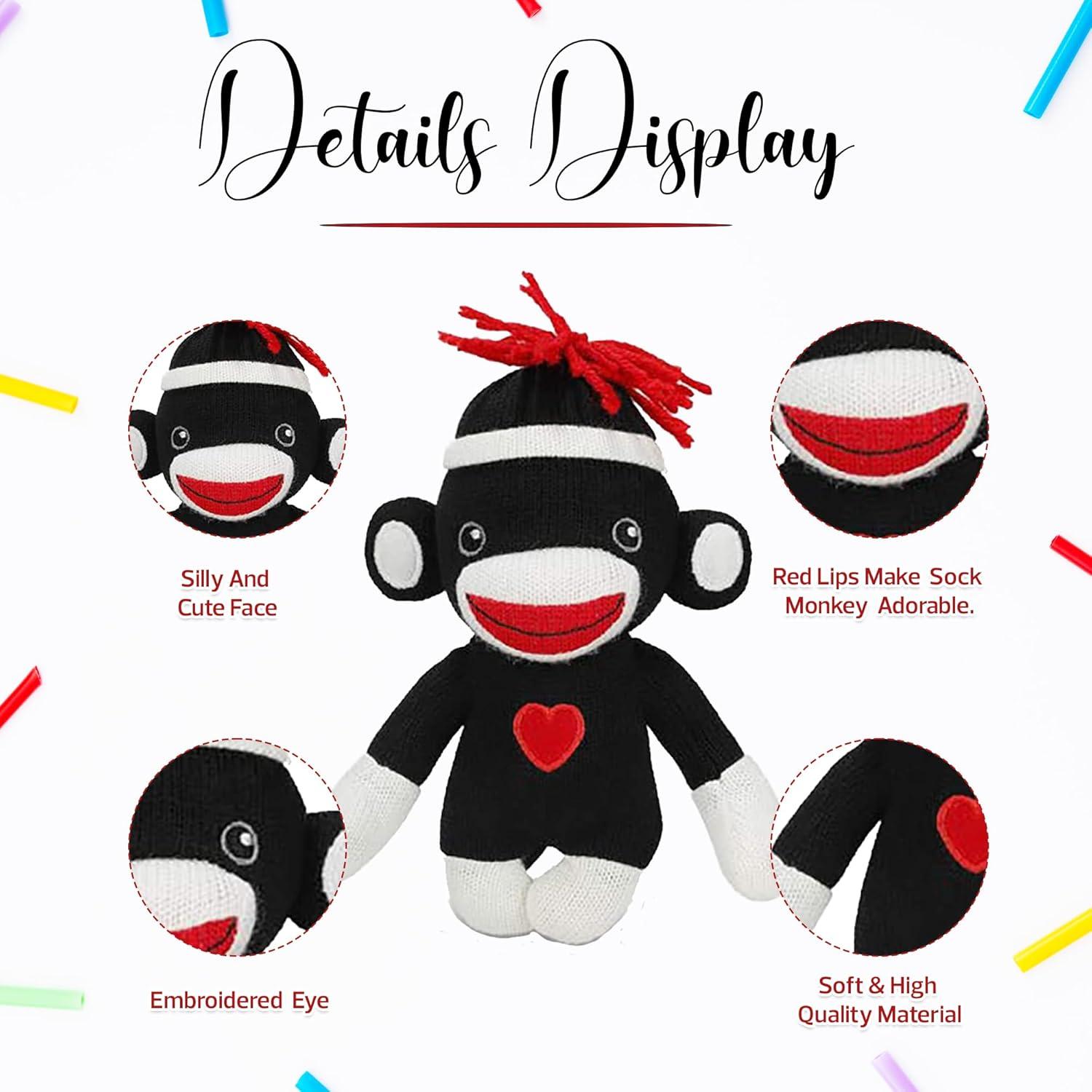 Mono de Calcetín Negro Hecho por Alienígenas 15 cm Peluche