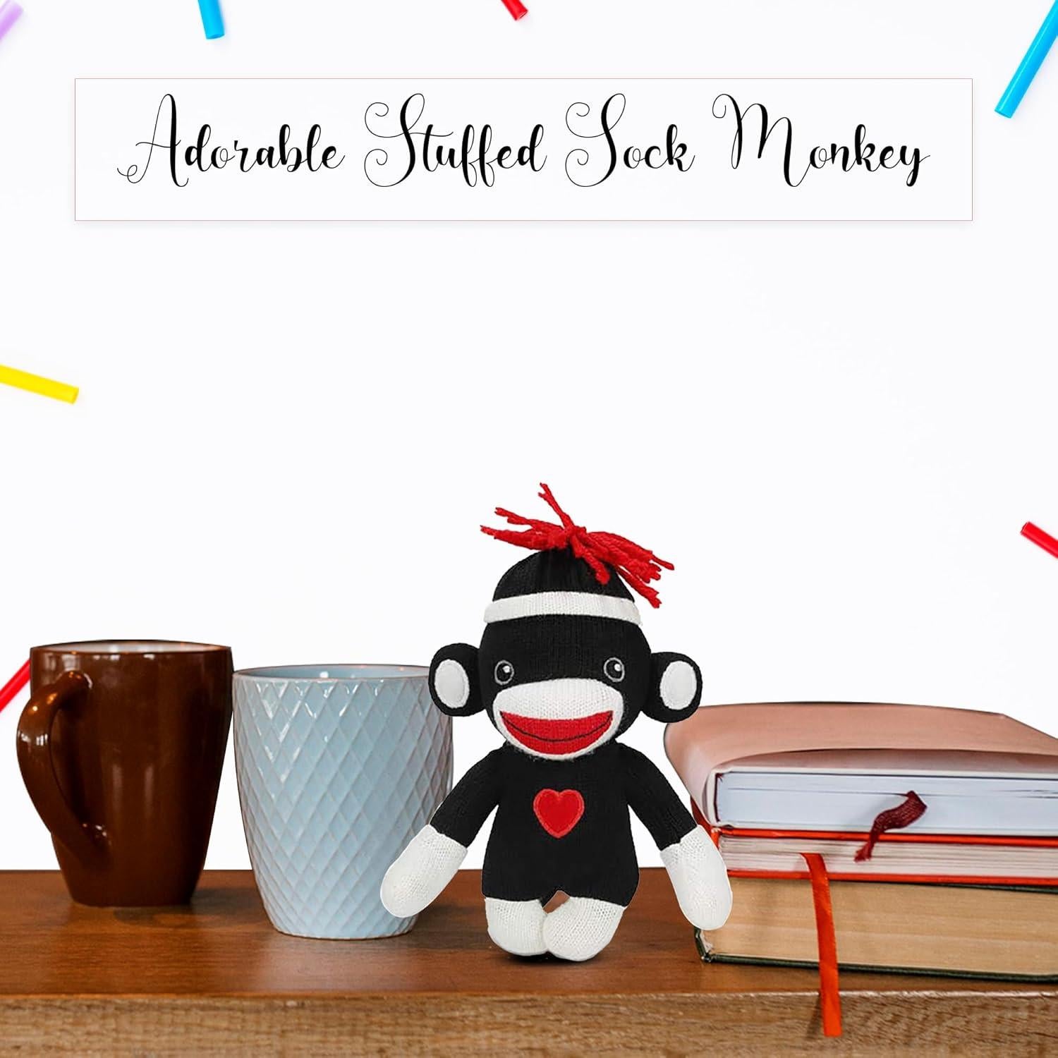 Mono de Calcetín Negro Hecho por Alienígenas 15 cm Peluche