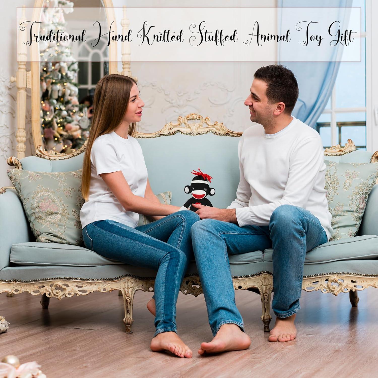 Mono de Calcetín Negro Hecho por Alienígenas 15 cm Peluche