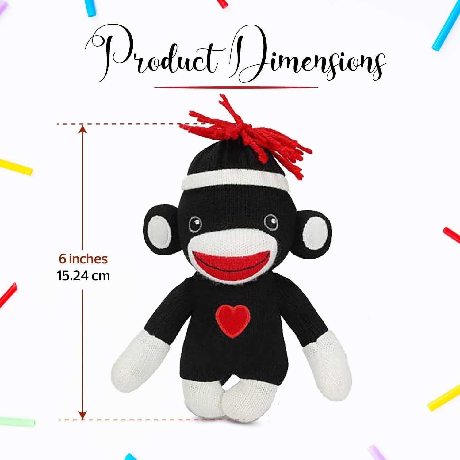 Mono de Calcetín Negro Hecho por Alienígenas 15 cm Peluche