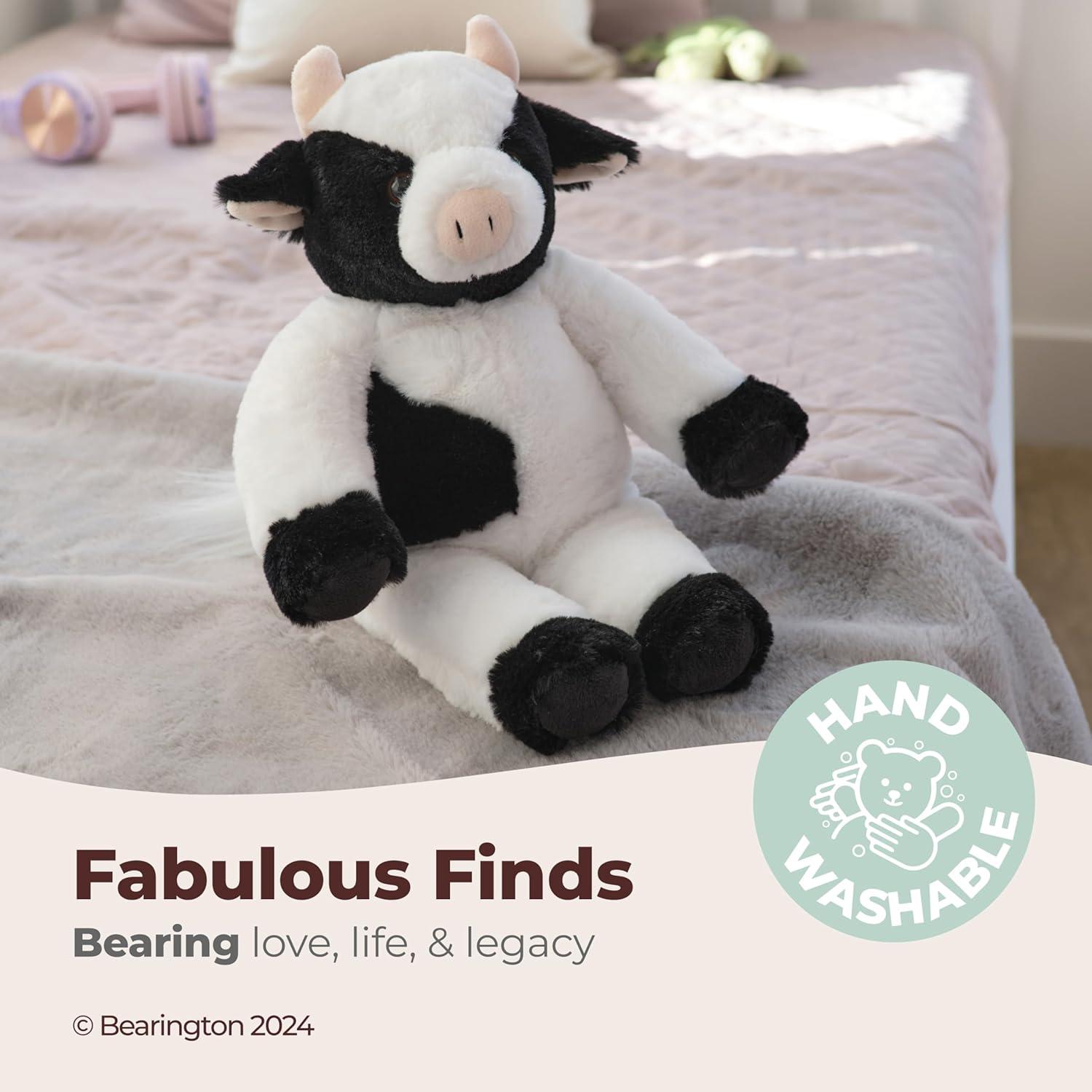 Peluches Bearington Cowlin Vaca 38 cm Negro y Blanco
