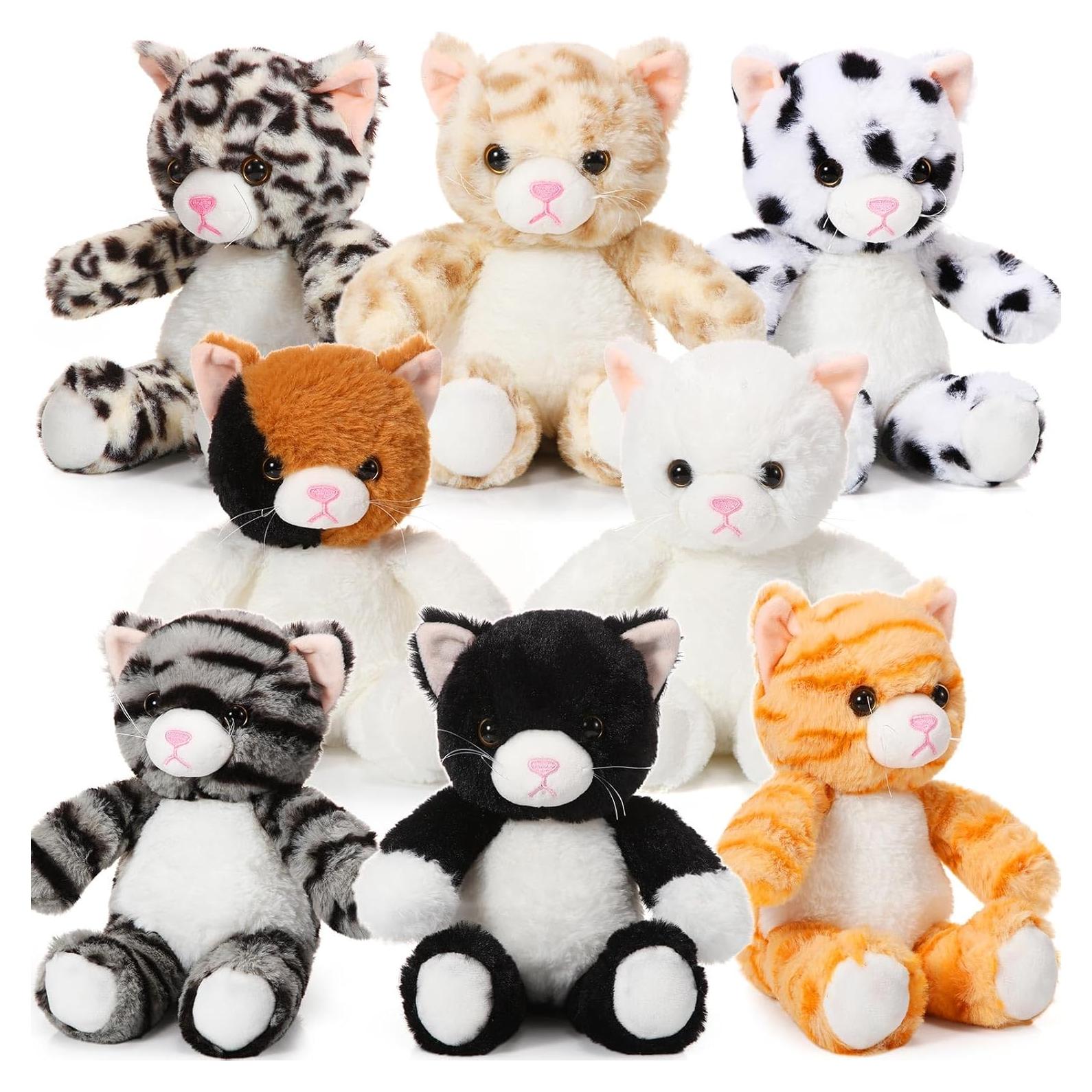 Set de 8 Gatitos de Peluche Libima 20 cm para Decoración