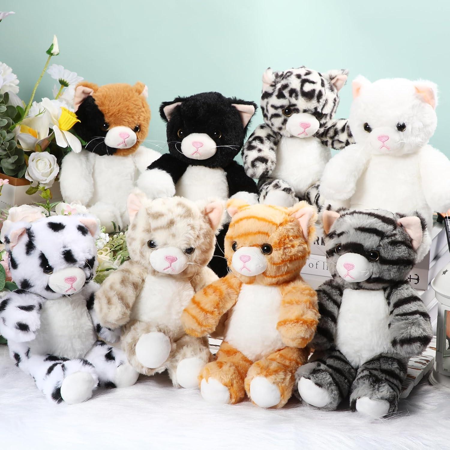 Set de 8 Gatitos de Peluche Libima 20 cm para Decoración