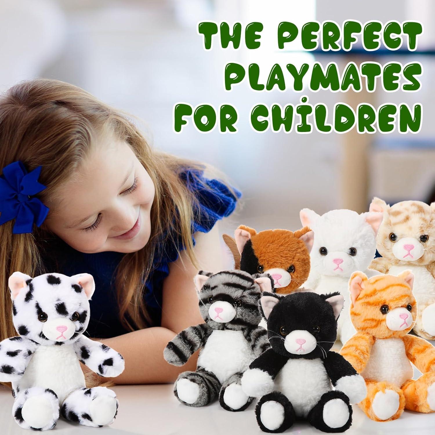 Set de 8 Gatitos de Peluche Libima 20 cm para Decoración