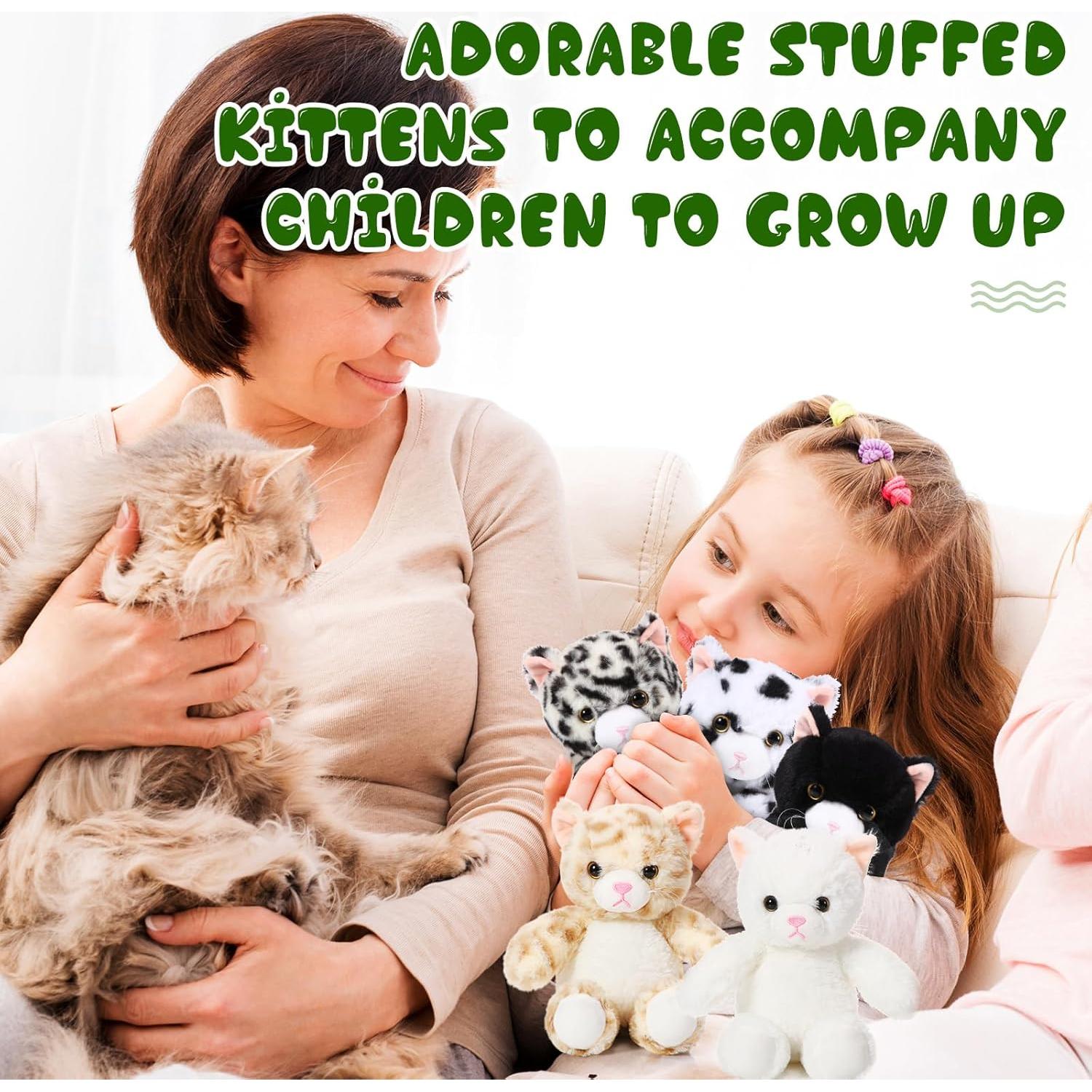 Set de 8 Gatitos de Peluche Libima 20 cm para Decoración