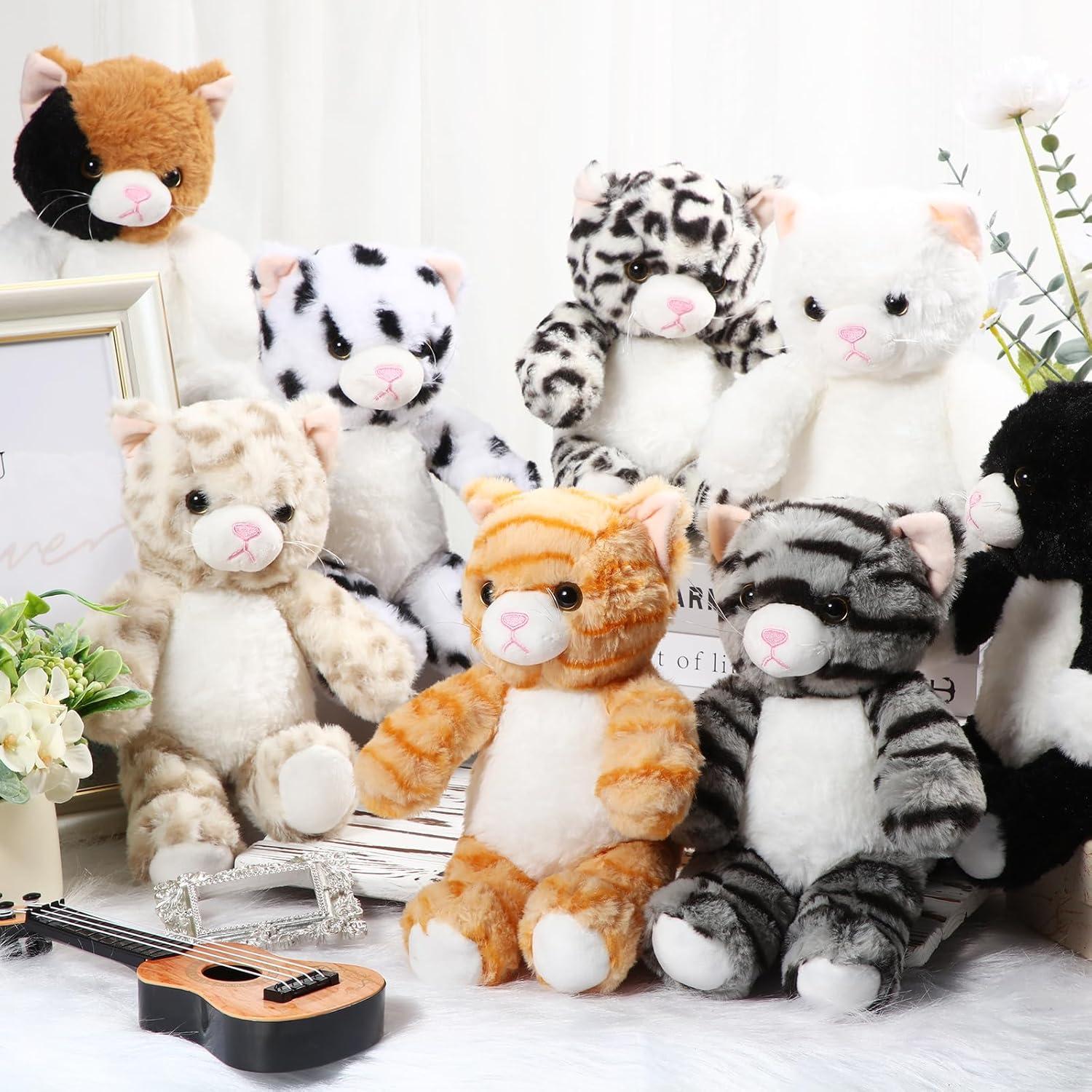 Set de 8 Gatitos de Peluche Libima 20 cm para Decoración