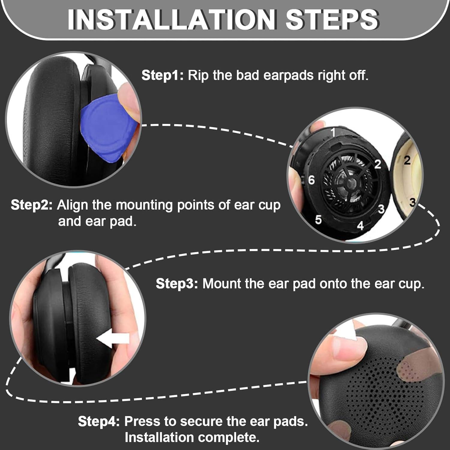 Almohadillas de Repuesto Jabra Evolve2 65/40/Elite 45h Negro