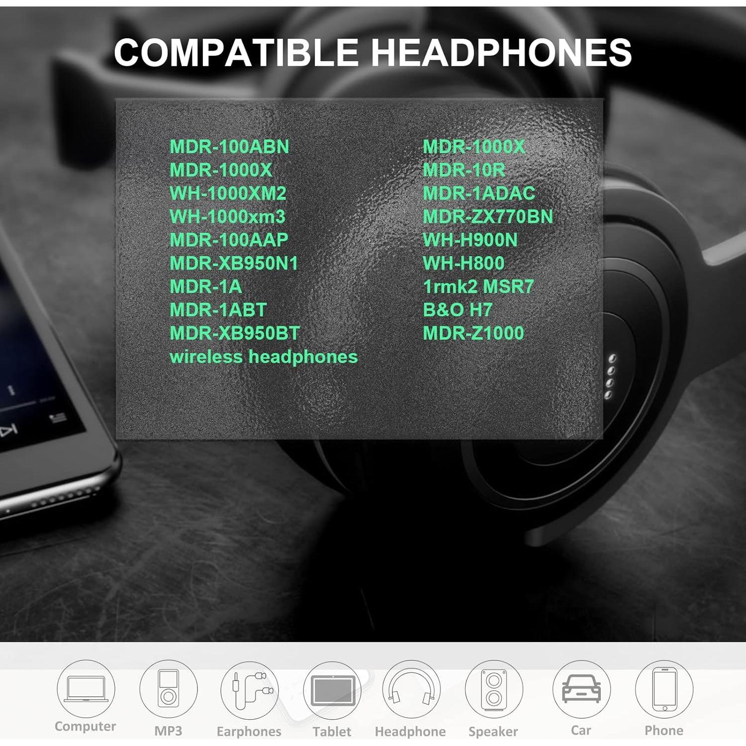 Cable de Audio de Reemplazo Koffmon para Auriculares Sony