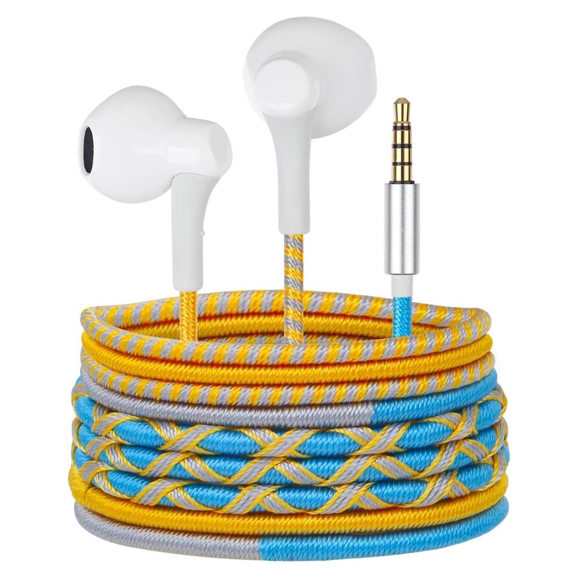 Auriculares In Ear URIZONS MZF07-LB Trenzados Coloridos con Micrófono