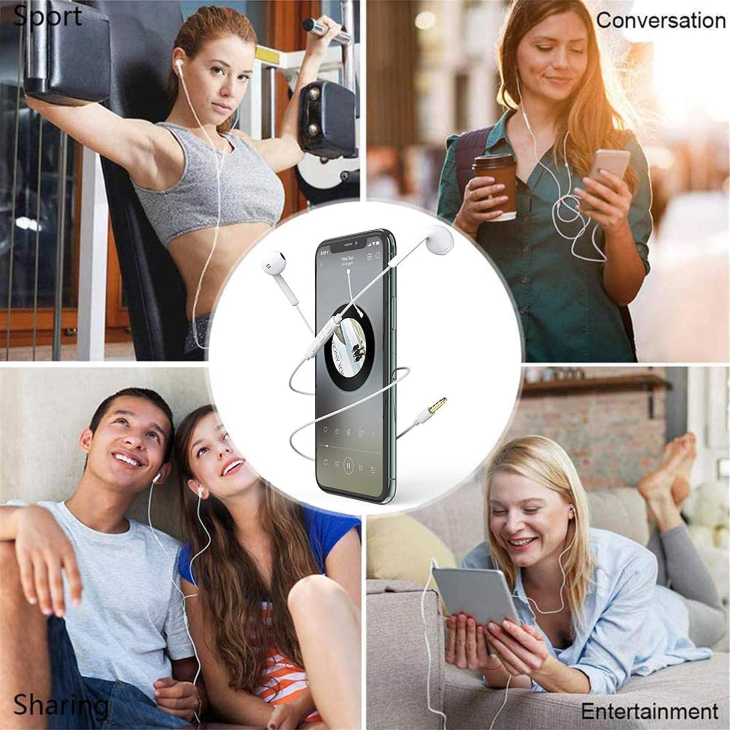 Auriculares con Cable 3.5mm Nimizo - Paquete de 2, Control Volumen