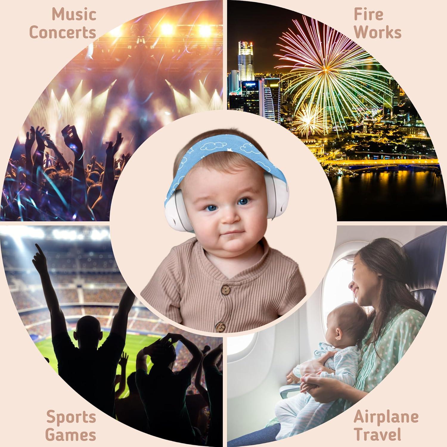 Auriculares para Bebés Aislantes de Ruido - Azul - 0-24 Meses